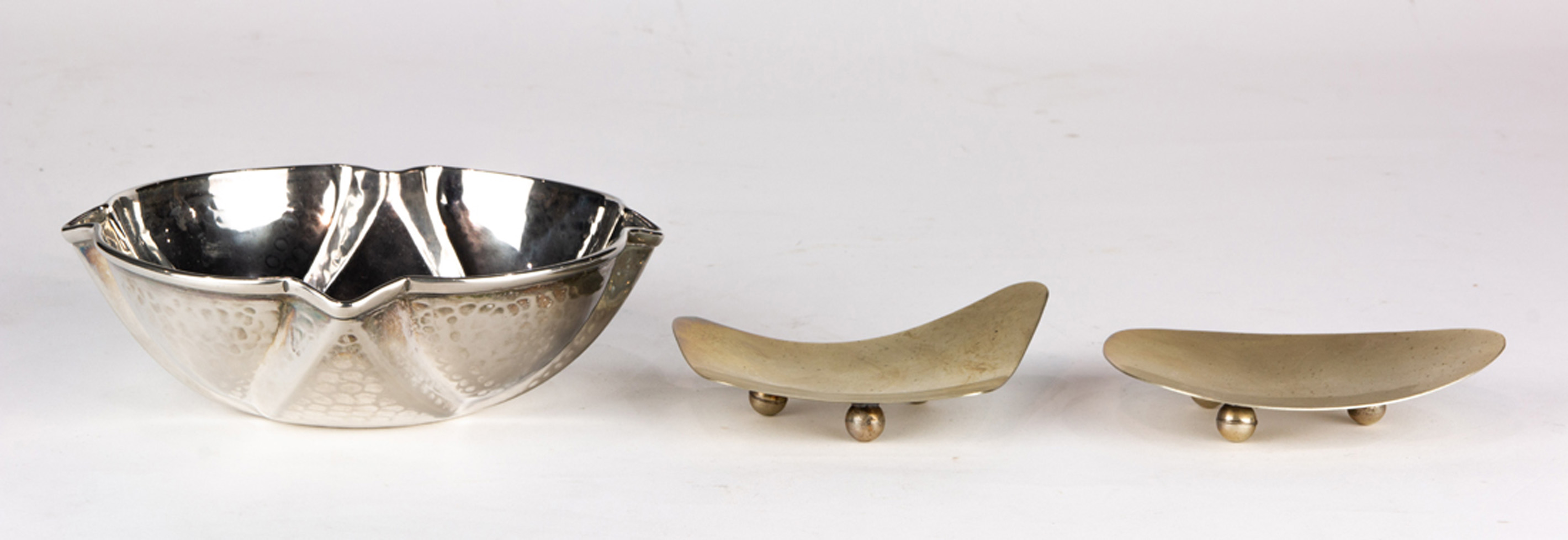 SMALL PAIR MODERNIST MEXICAN STERLING