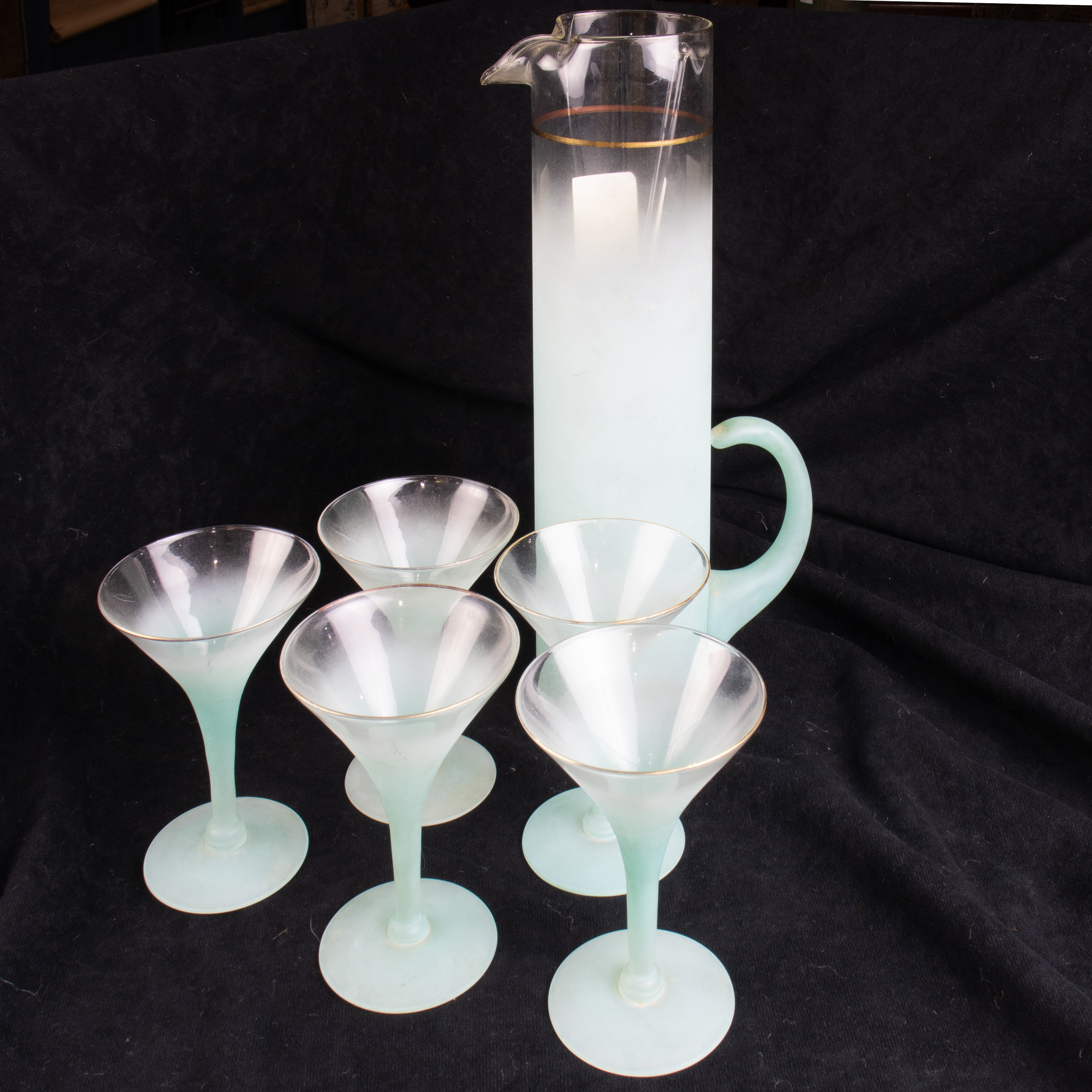 (LOT OF 6) BLENDO GLASS COCKTAIL SET