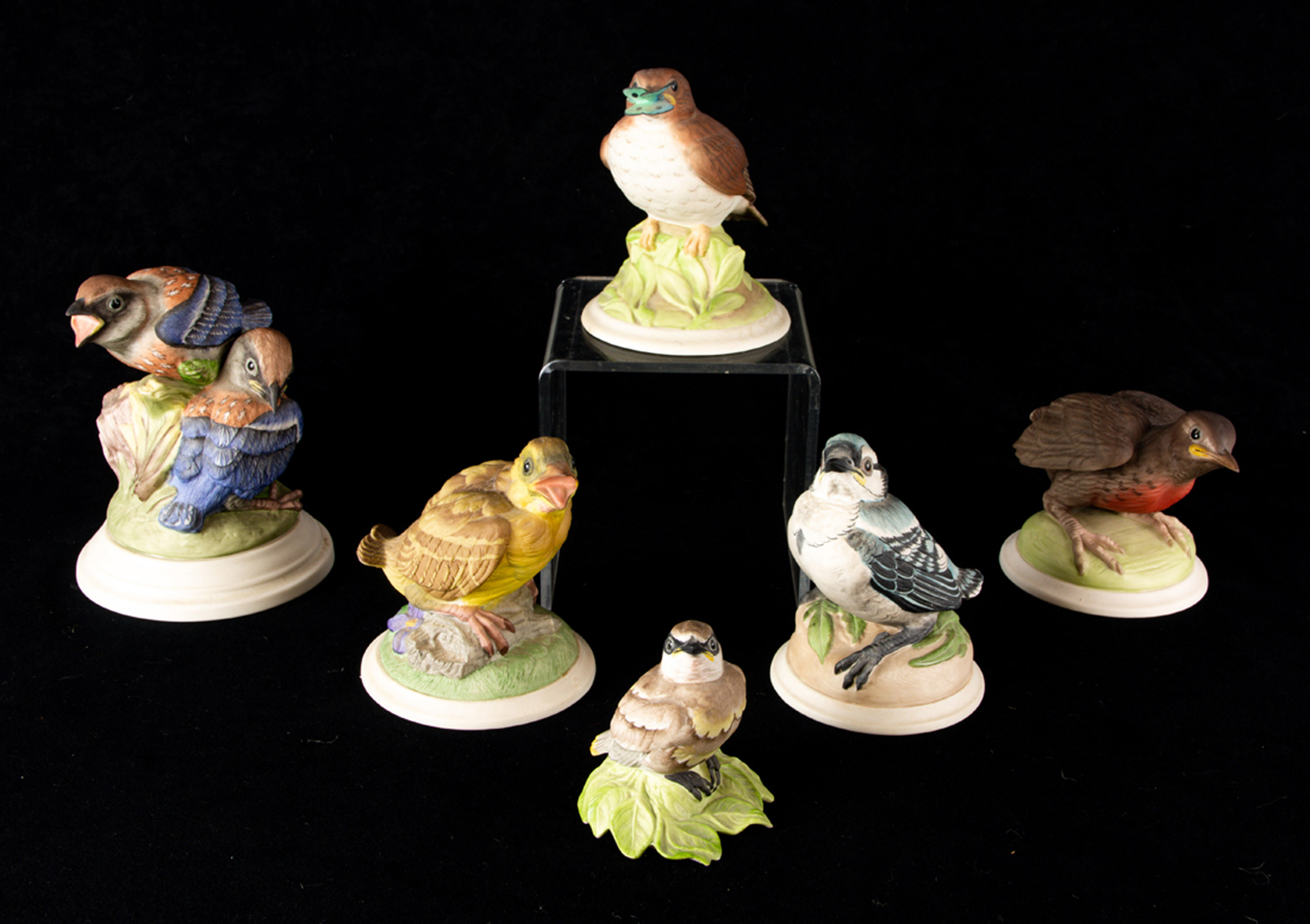 (LOT OF 6) BOEHM PORCELAIN FLEDGLING