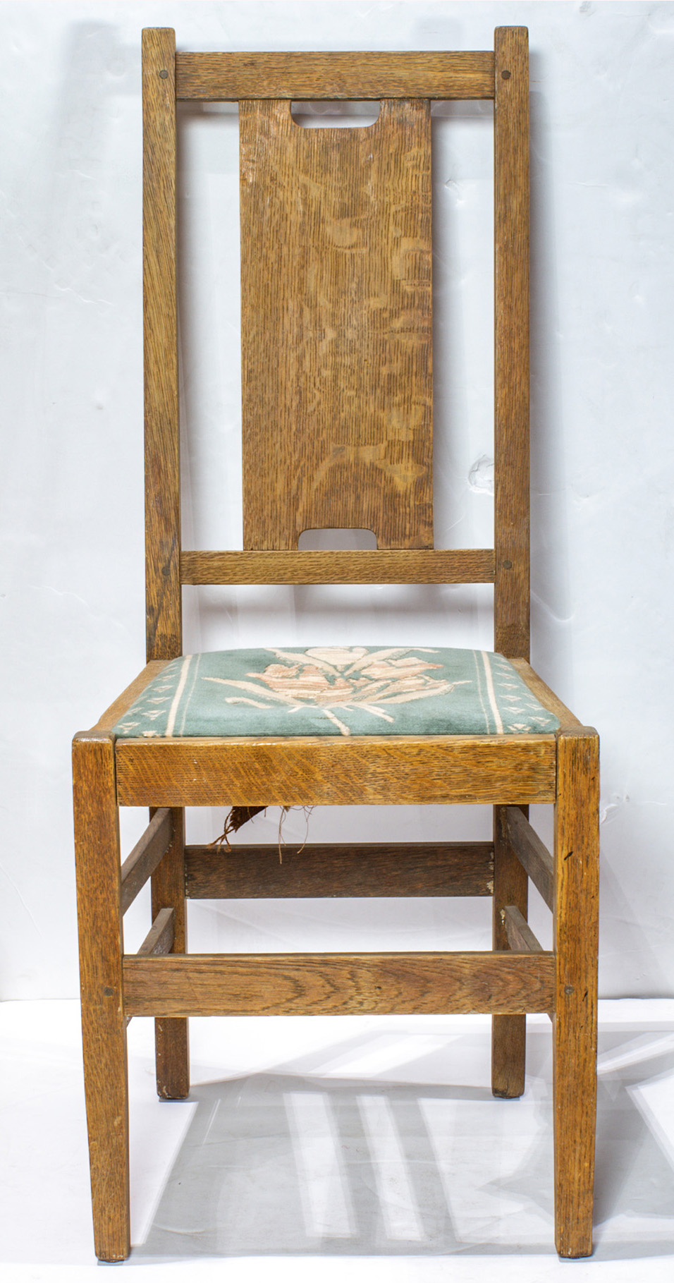 GUSTAV STICKLEY OAK H BACK SIDE