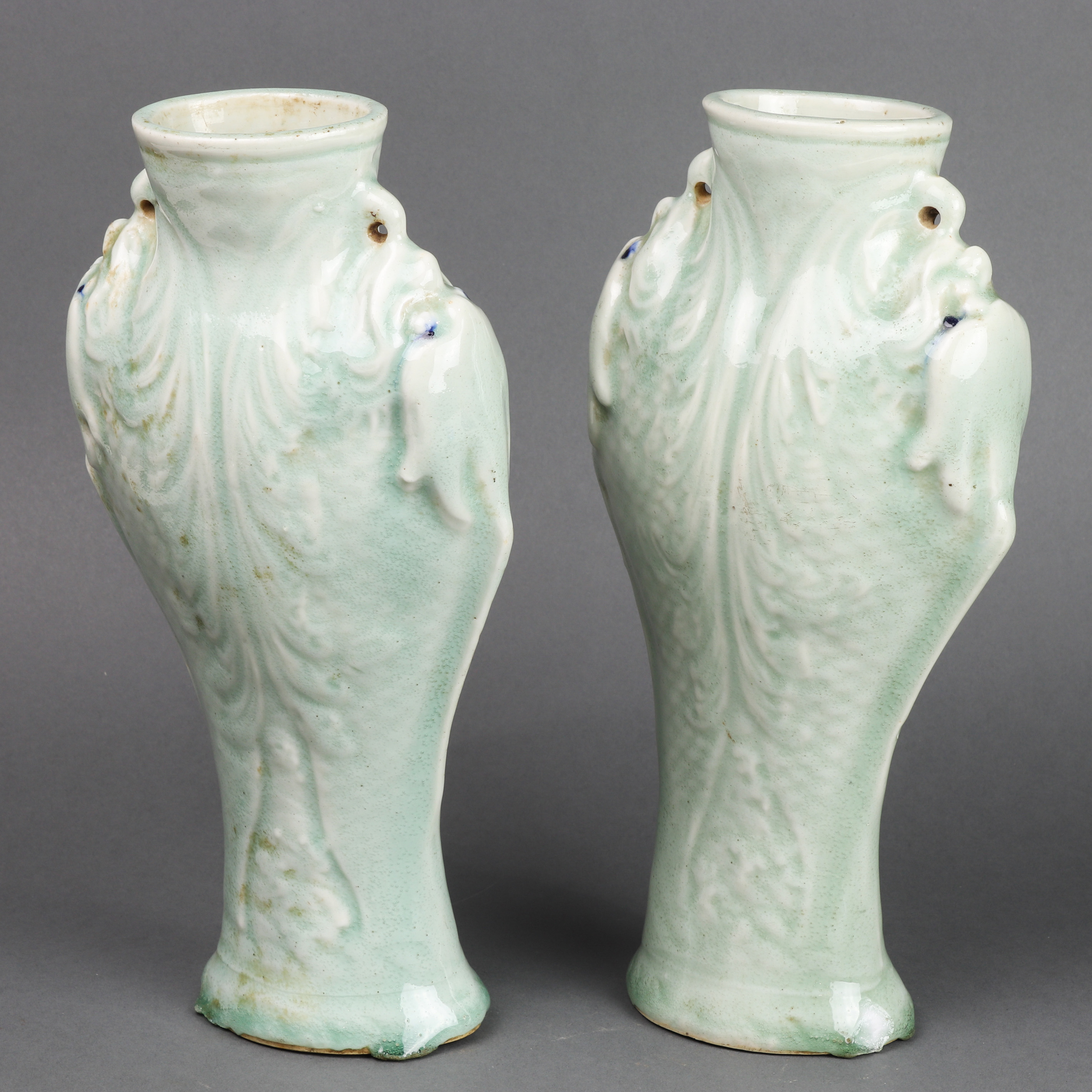 PAIR OF CHINESE CELADON GLAZED 3a3765