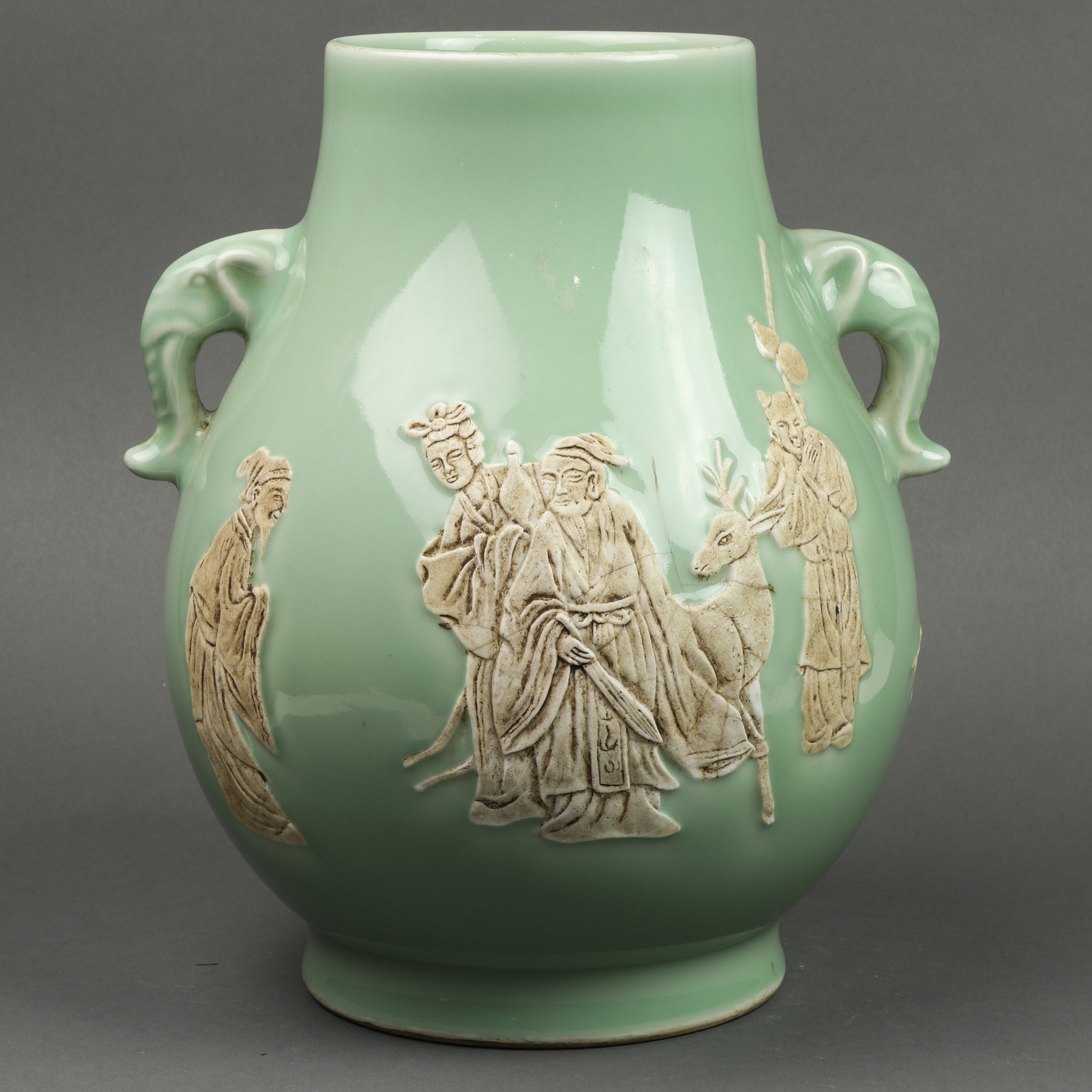 CHINESE CELADON GLAZED VASE Chinese