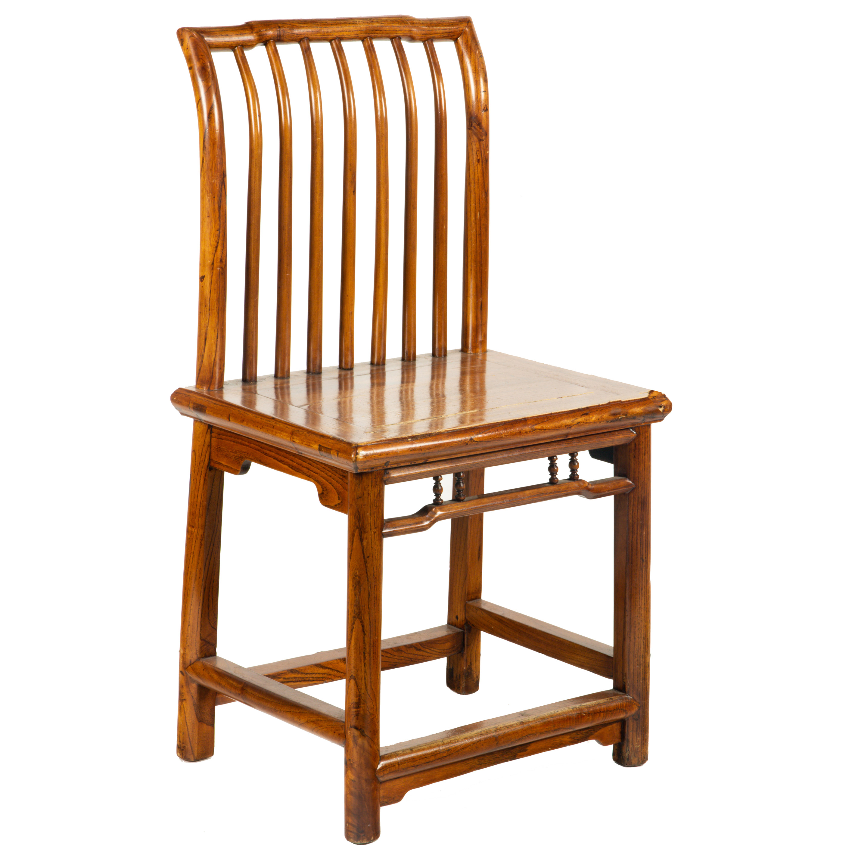 CHINESE ELM SPINDLE BACK SIDE CHAIR 3a37f1