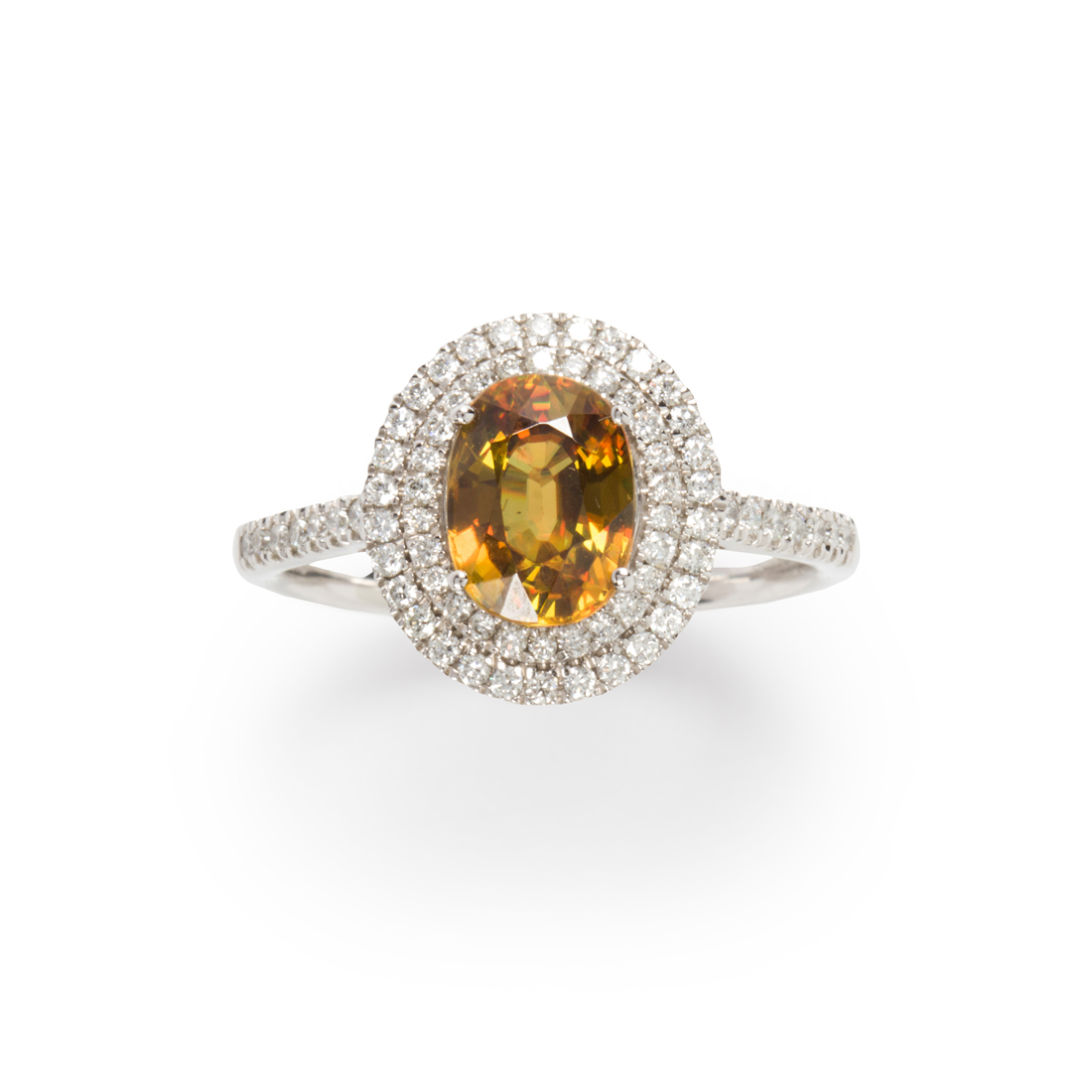 A SPHENE DIAMOND AND PLATINUM 3a382a