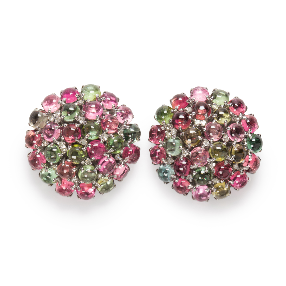 A PAIR OF TOURMALINE AND DIAMOND 3a3835