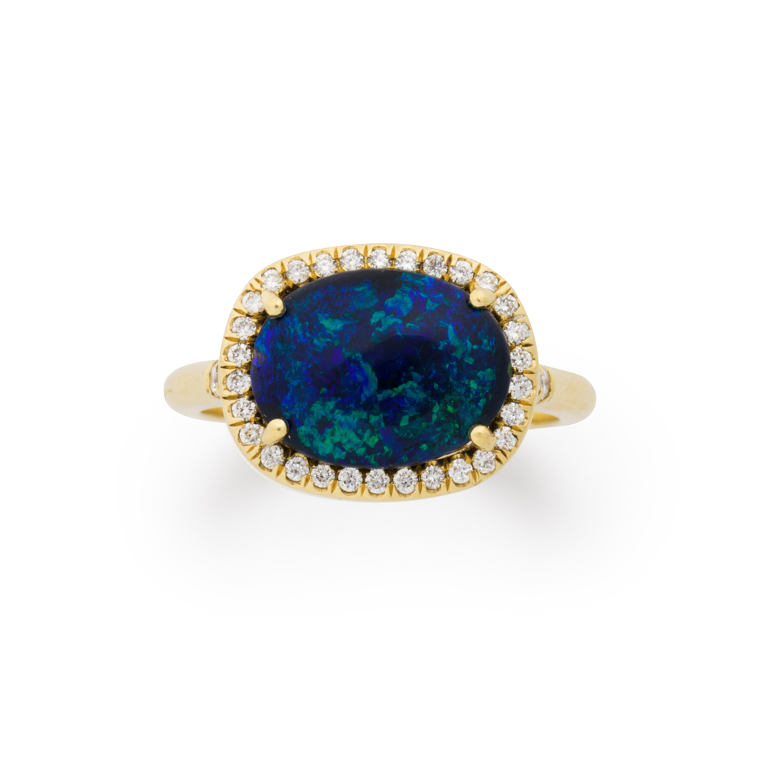 A BLACK OPAL DIAMOND AND EIGHTEEN 3a386a