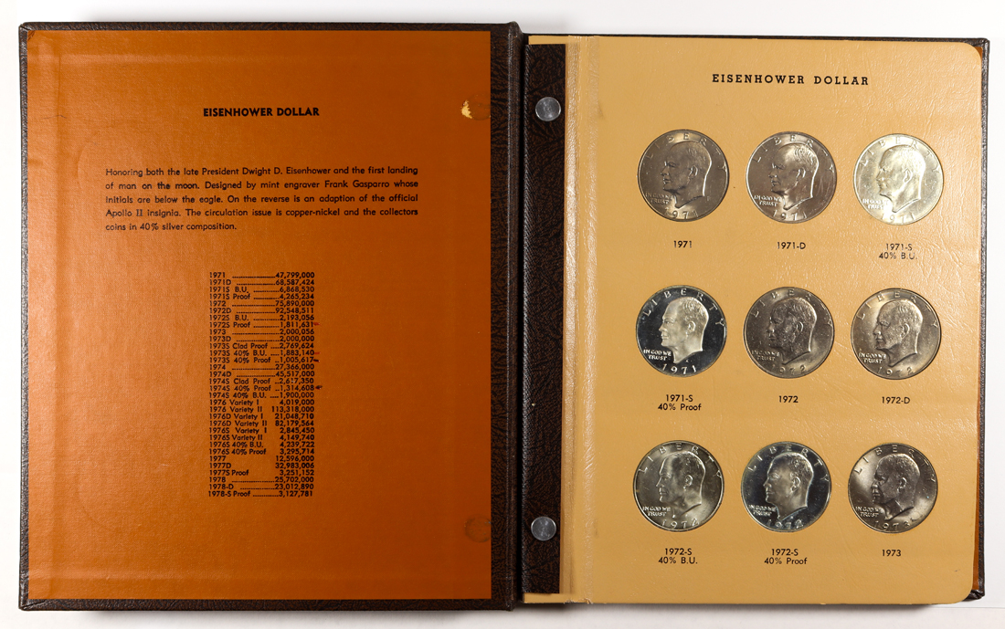 A COMPLETE SET OF EISENHOWER DOLLARS  3a38b5