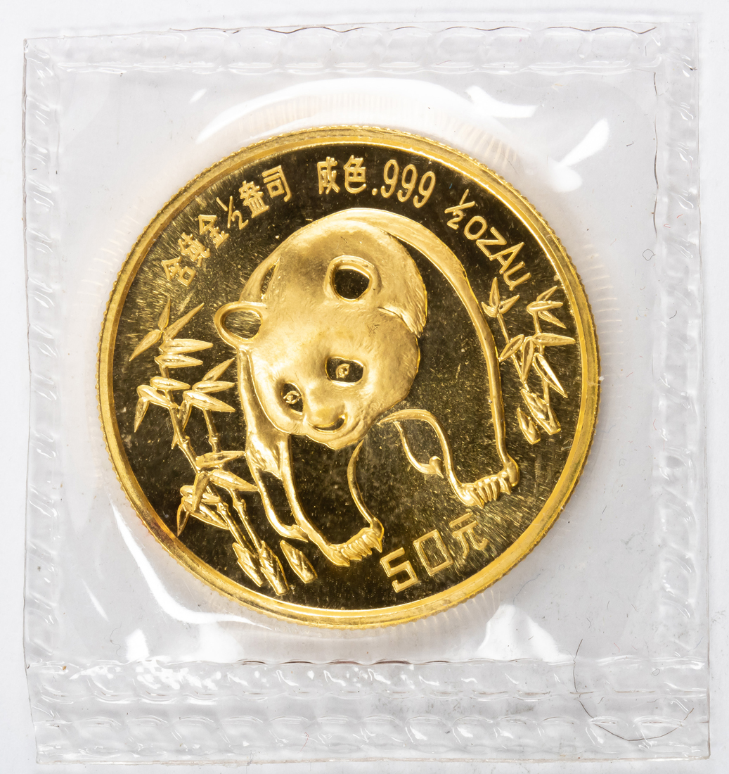 CHINA 1986 1 2 OZT GOLD PANDA IN 3a38ba