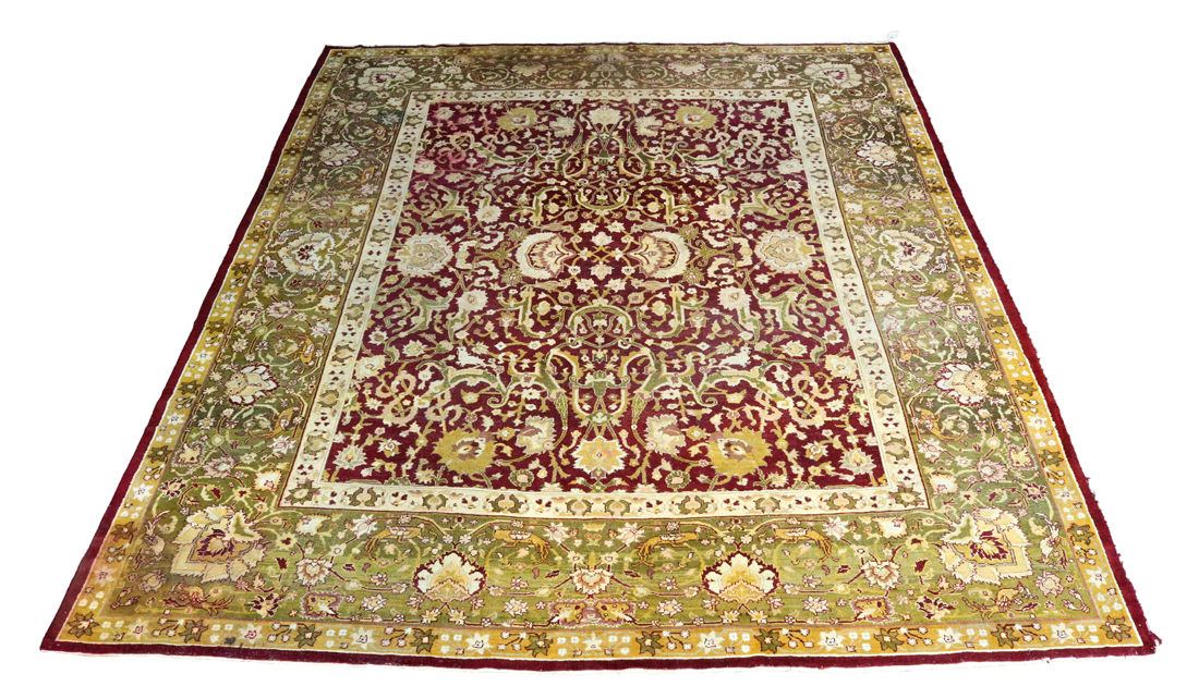 AGRA CARPET, 12'8" X 11' Agra carpet,