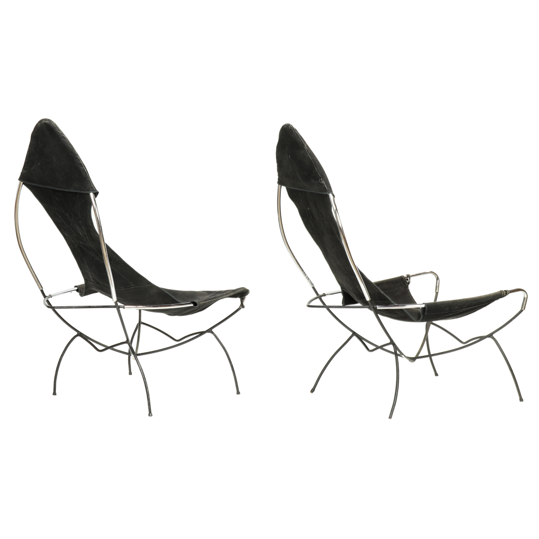 A PAIR OF TONY PAUL SLING CHAIRS