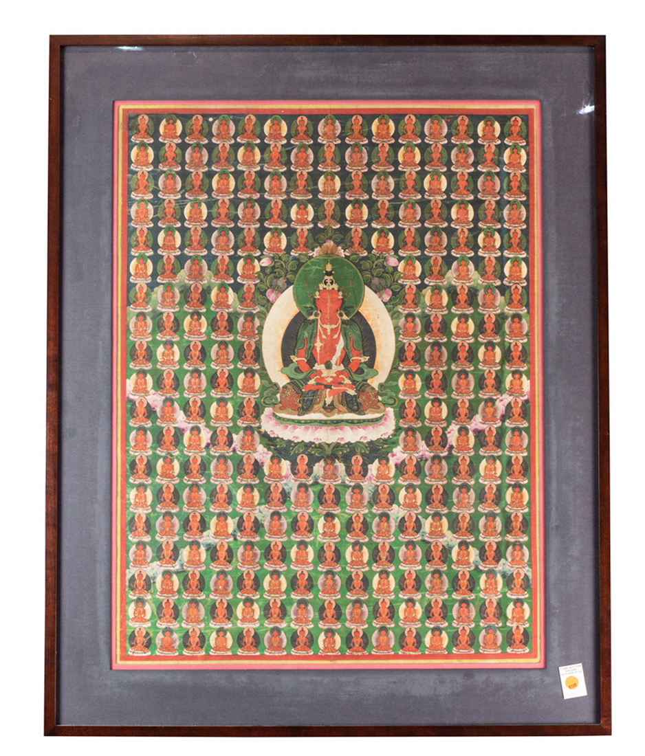 TIBETAN PAINTED THANGKA Tibetan 3a3a13