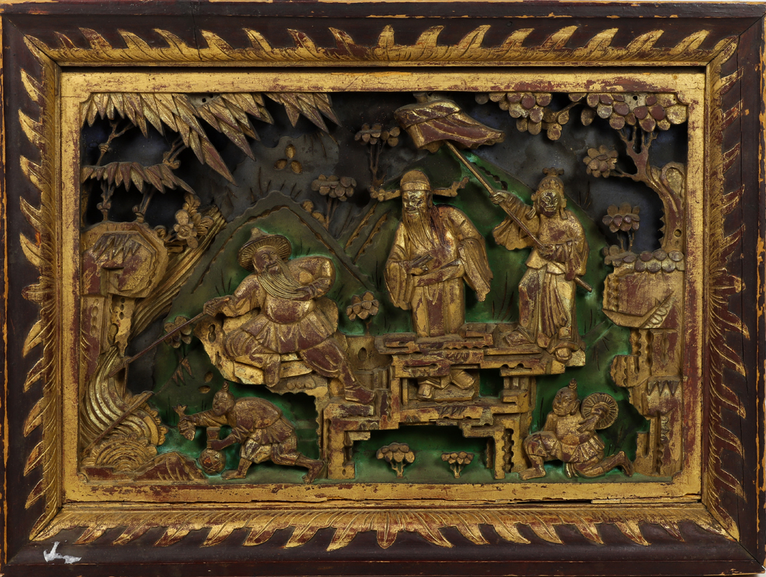 CHINESE GILT LACQUERED WALL PANEL 3a3a16