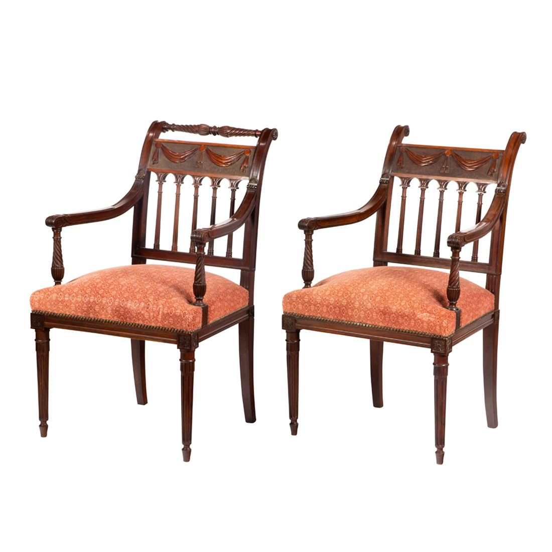 A PAIR OF GEORGIAN STYLE MAHOGANY 3a3b24