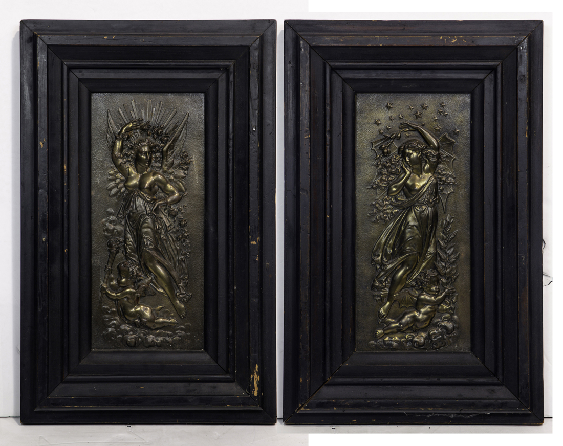PAIR OF FRENCH BAS RELIEF DECORATED 3a3b45
