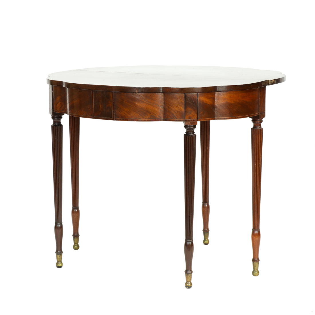 MAHOGANY CARD TABLE Mahogany card table,