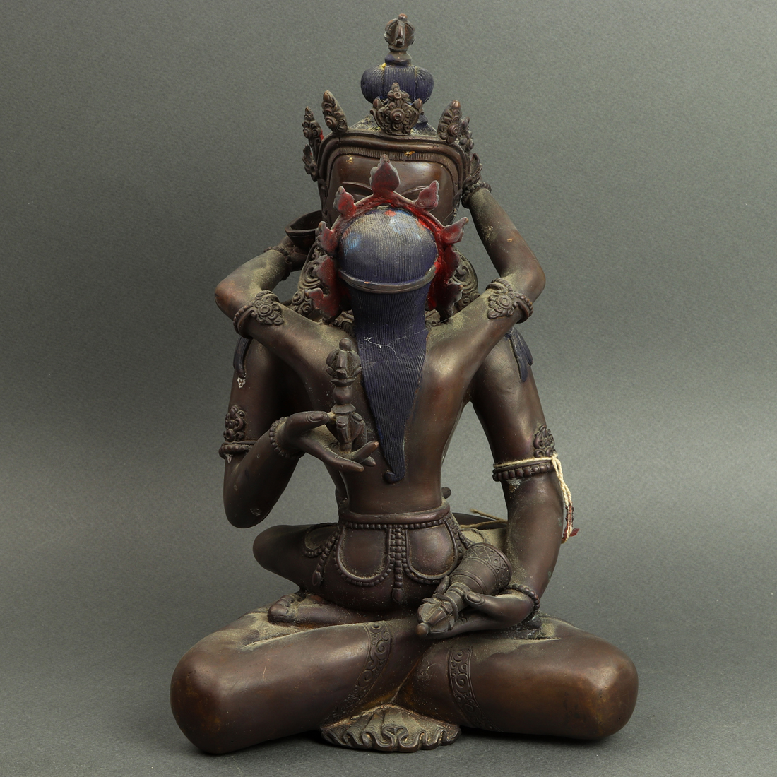 TIBETAN BRONZE SCULPTURE OF PADMASAMBHAVA 3a3c2e