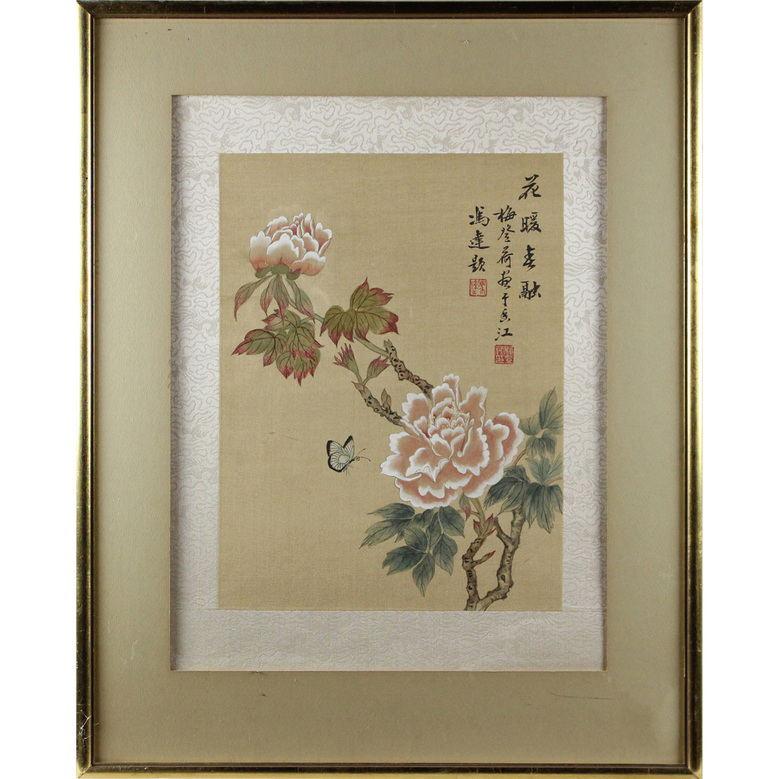 CHINESE SCHOOL PEONY AND BUTTERFLY 3a3c57