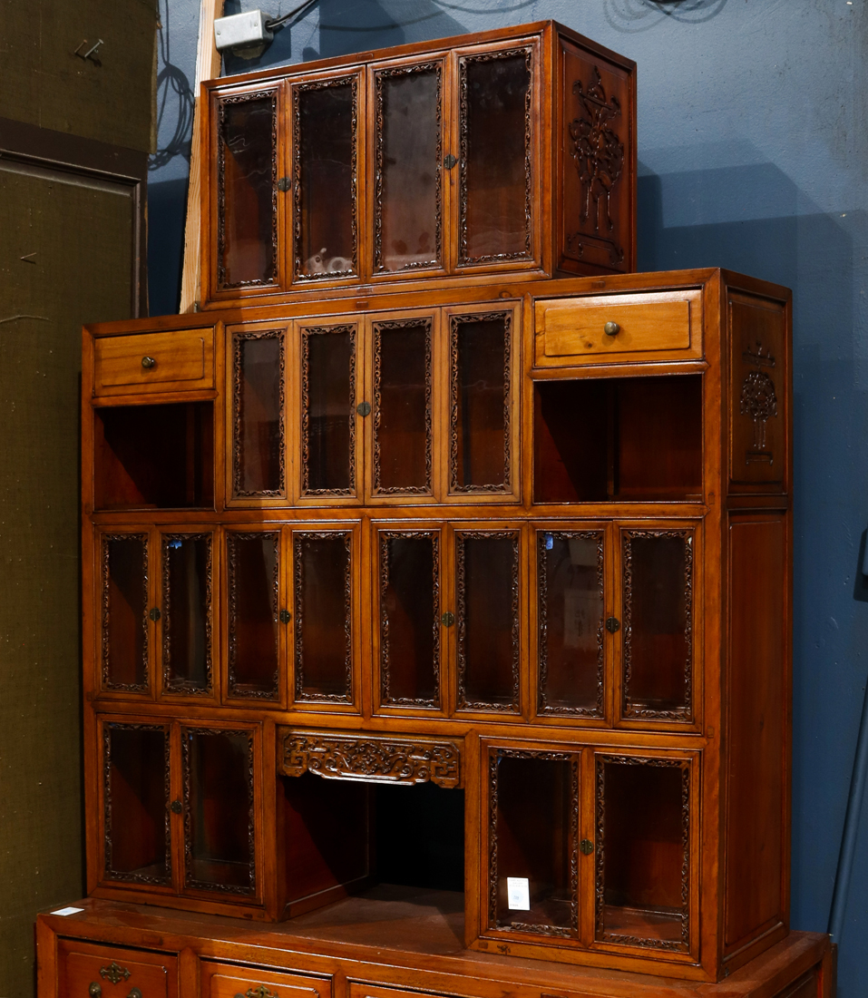 CHINESE ELM DISPLAY CABINET Chinese