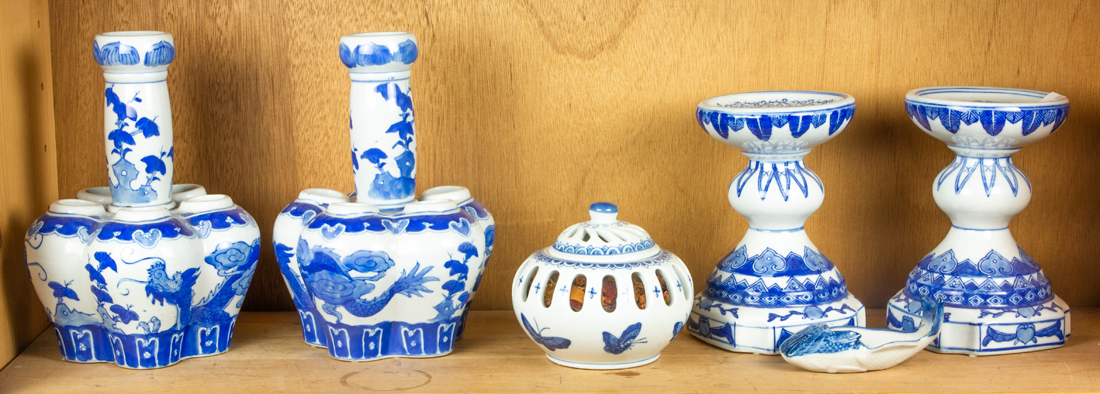 (LOT OF 6) CHINESE EXPORT BLUE