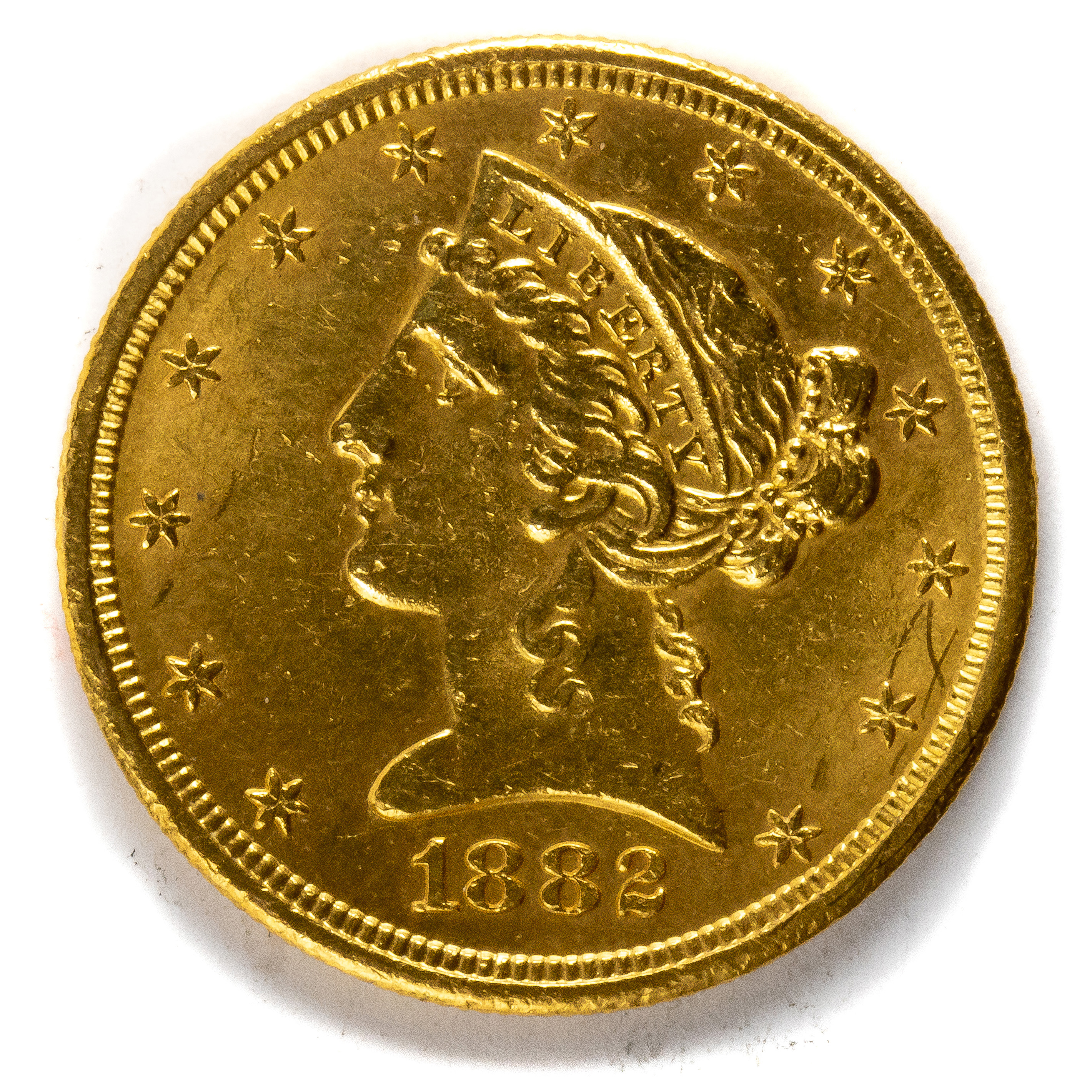 1882S 5 GOLD 1 2 EAGLE LIBERTY 3a3cb2