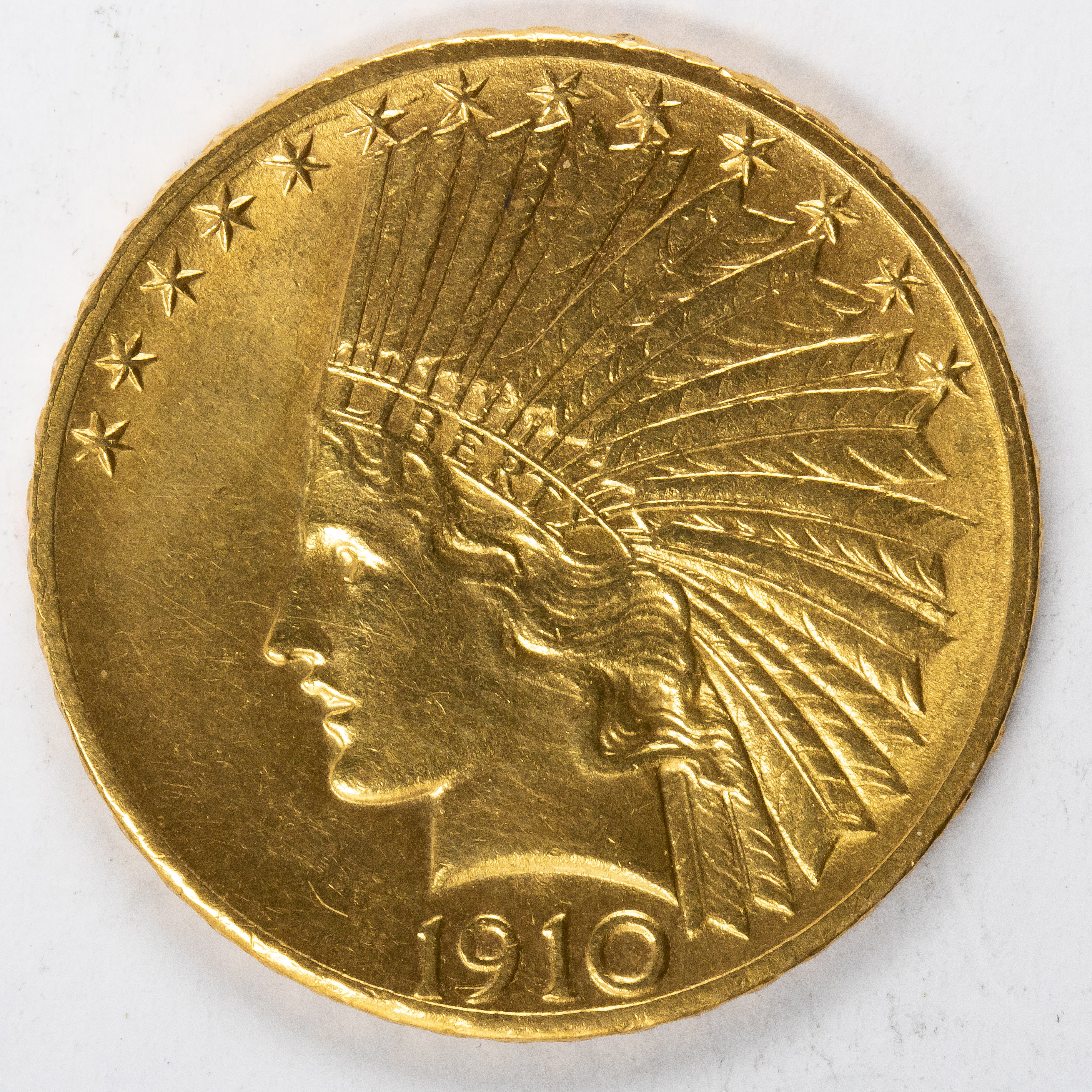 1910 D 10 GOLD EAGLE INDIAN HEAD 3a3cc0