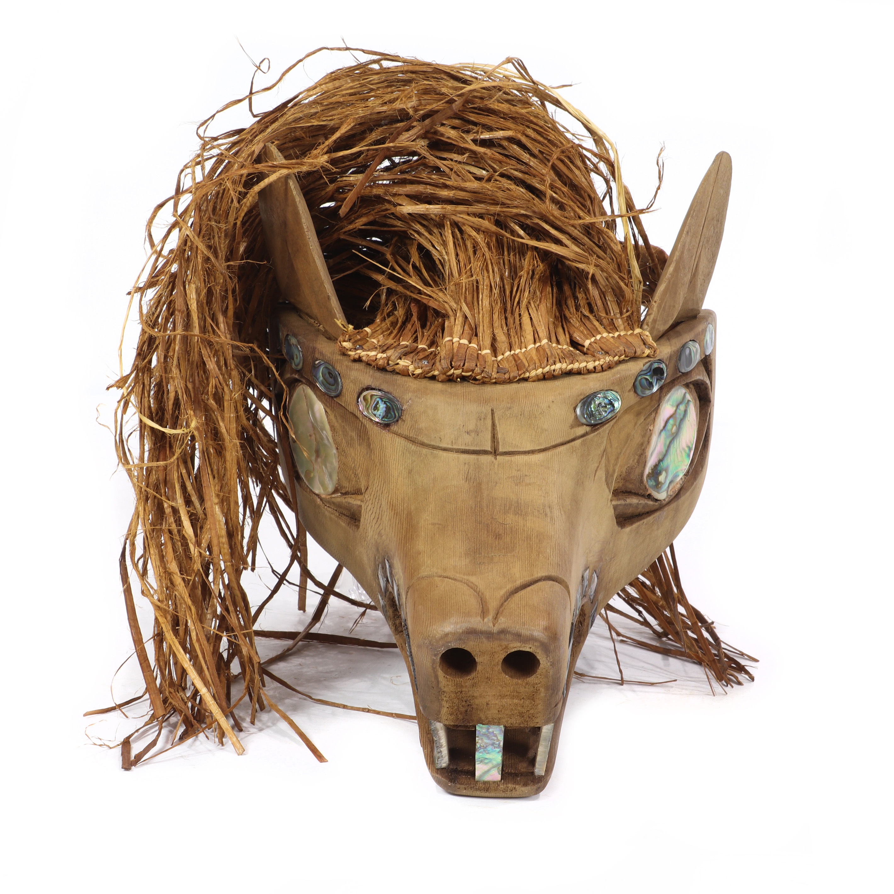 A PACIFIC NORTHWEST WOLF MASK WITH