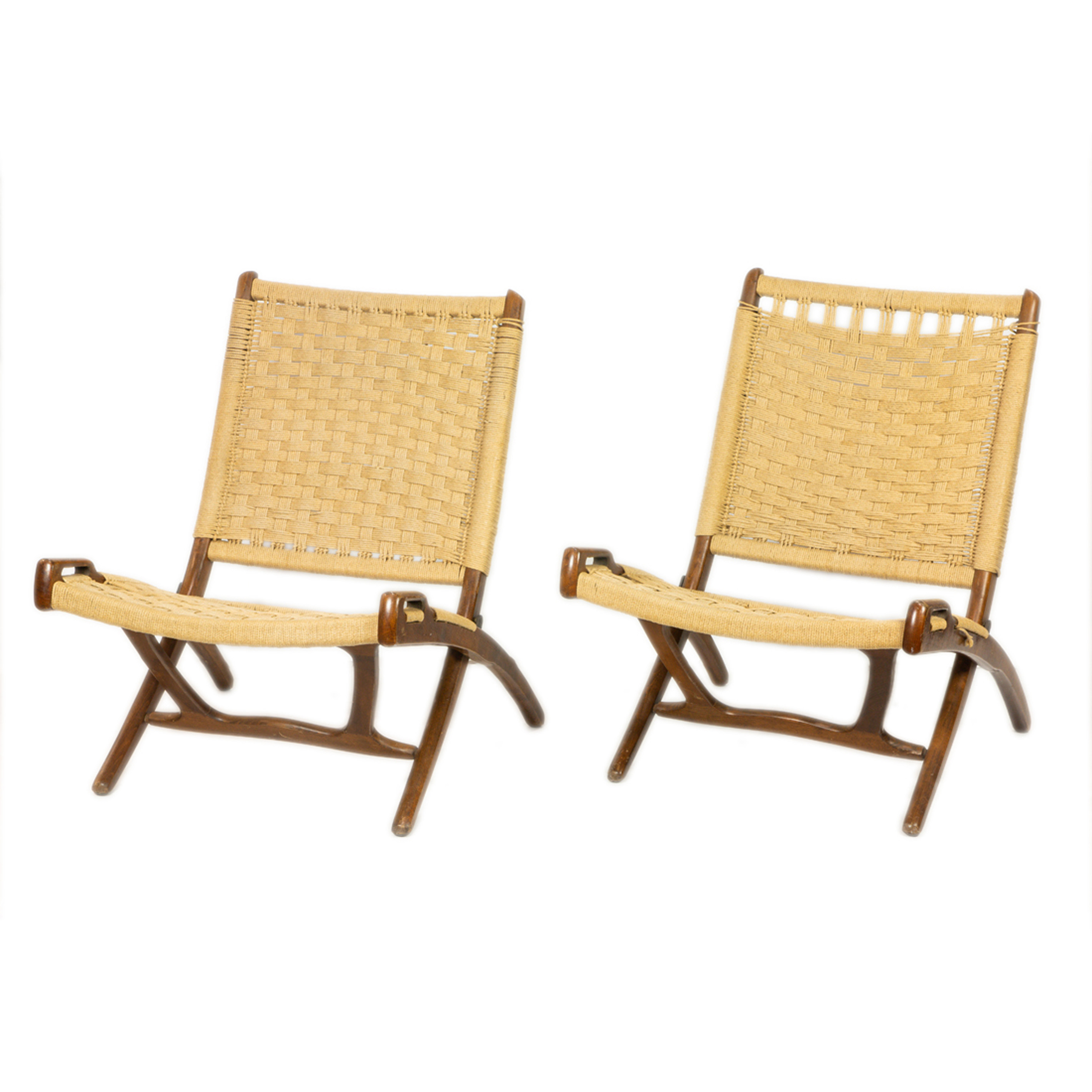 A PAIR OF HANS WEGNER STYLE FOLDING