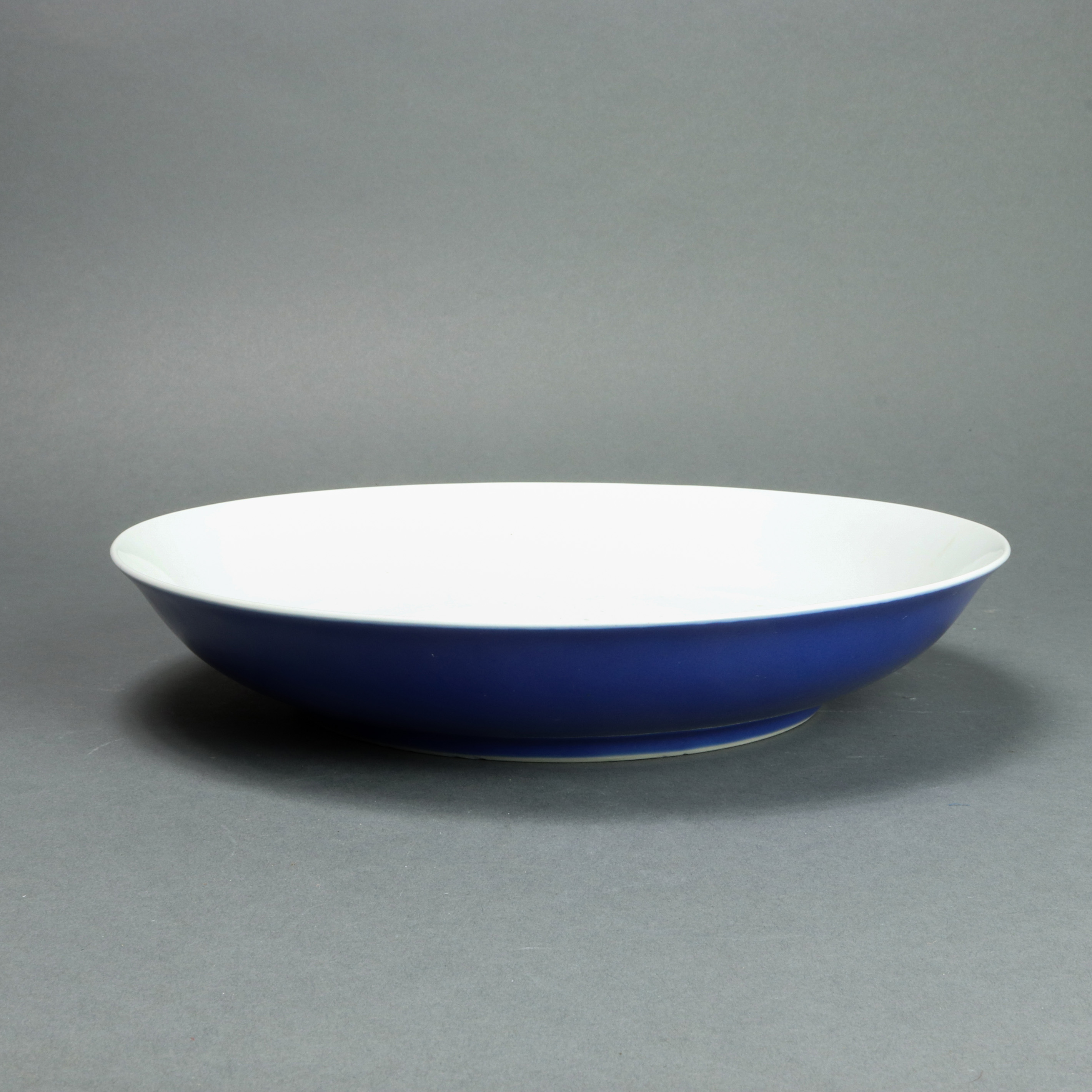 CHINESE POWDER BLUE GLAZED DISH