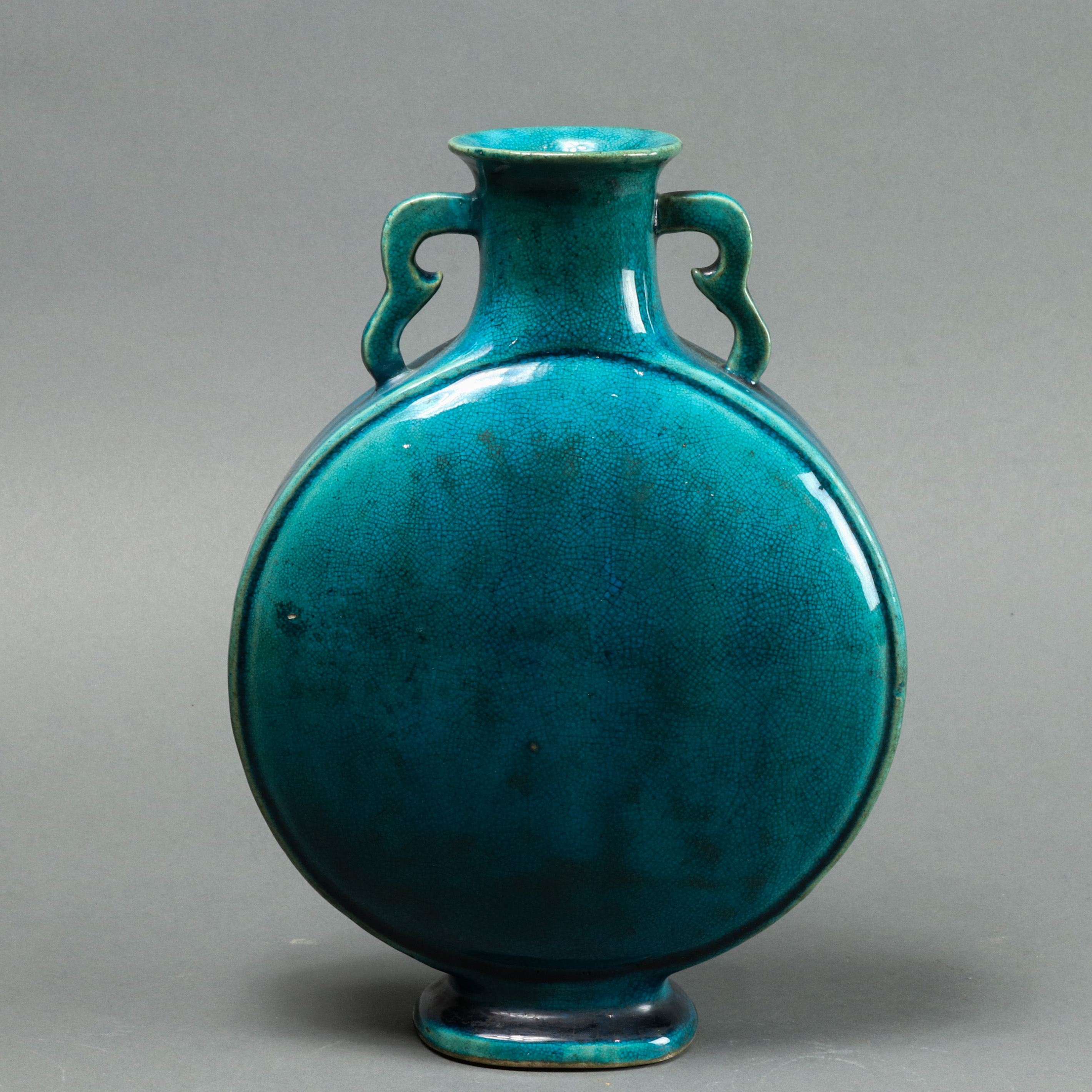 CHINESE TURQUOISE GLAZED MOON FLASK 3a3e93