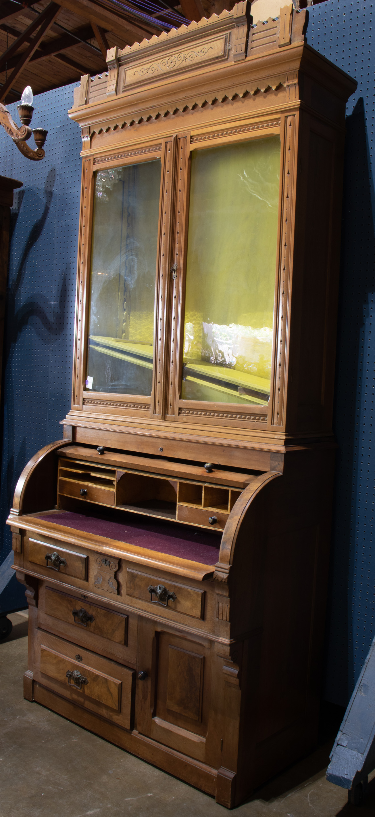 AMERICAN VICTORIAN SECRETARY BOOKCASE