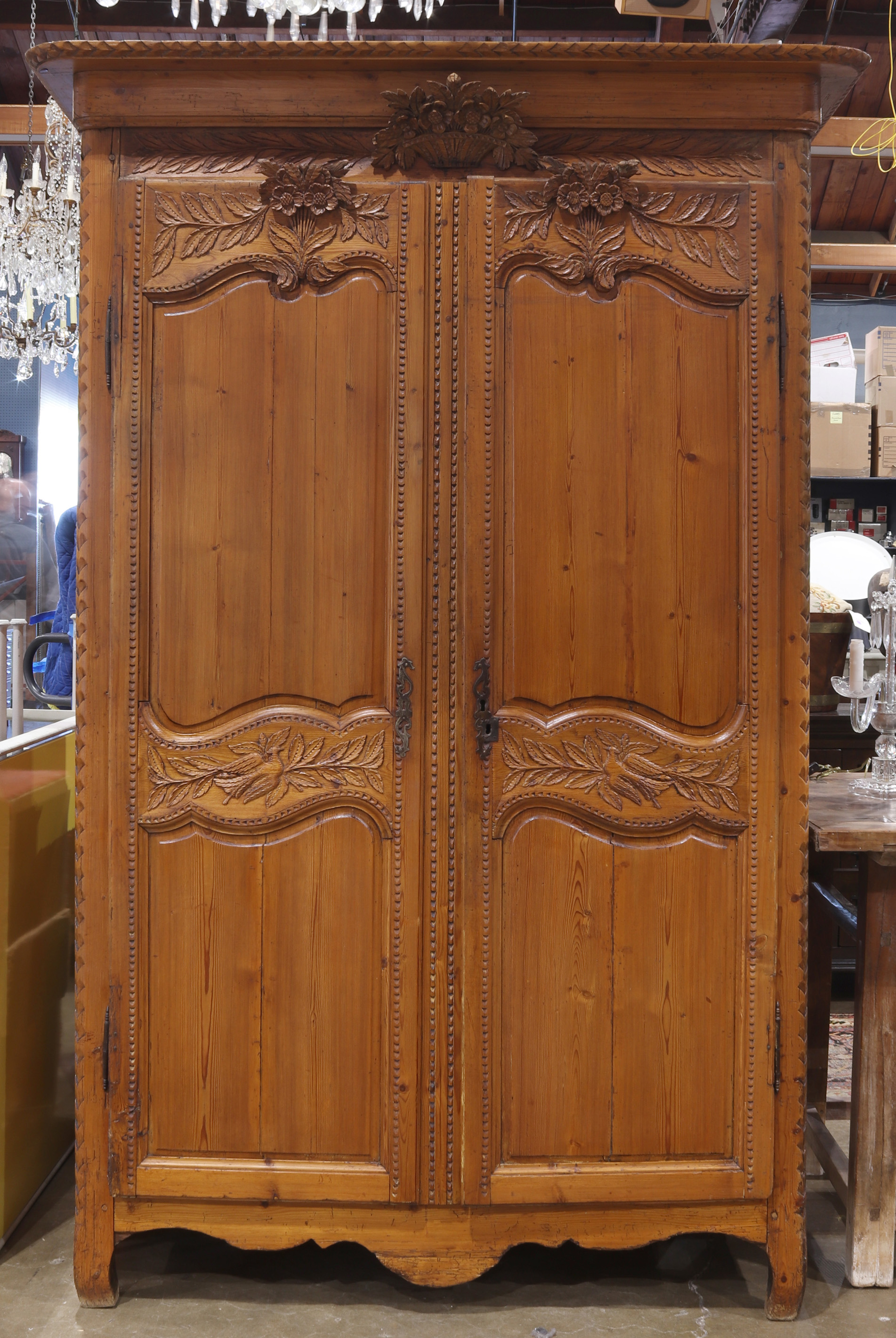 A LOUIS XV STYLE WEDDING ARMOIRE