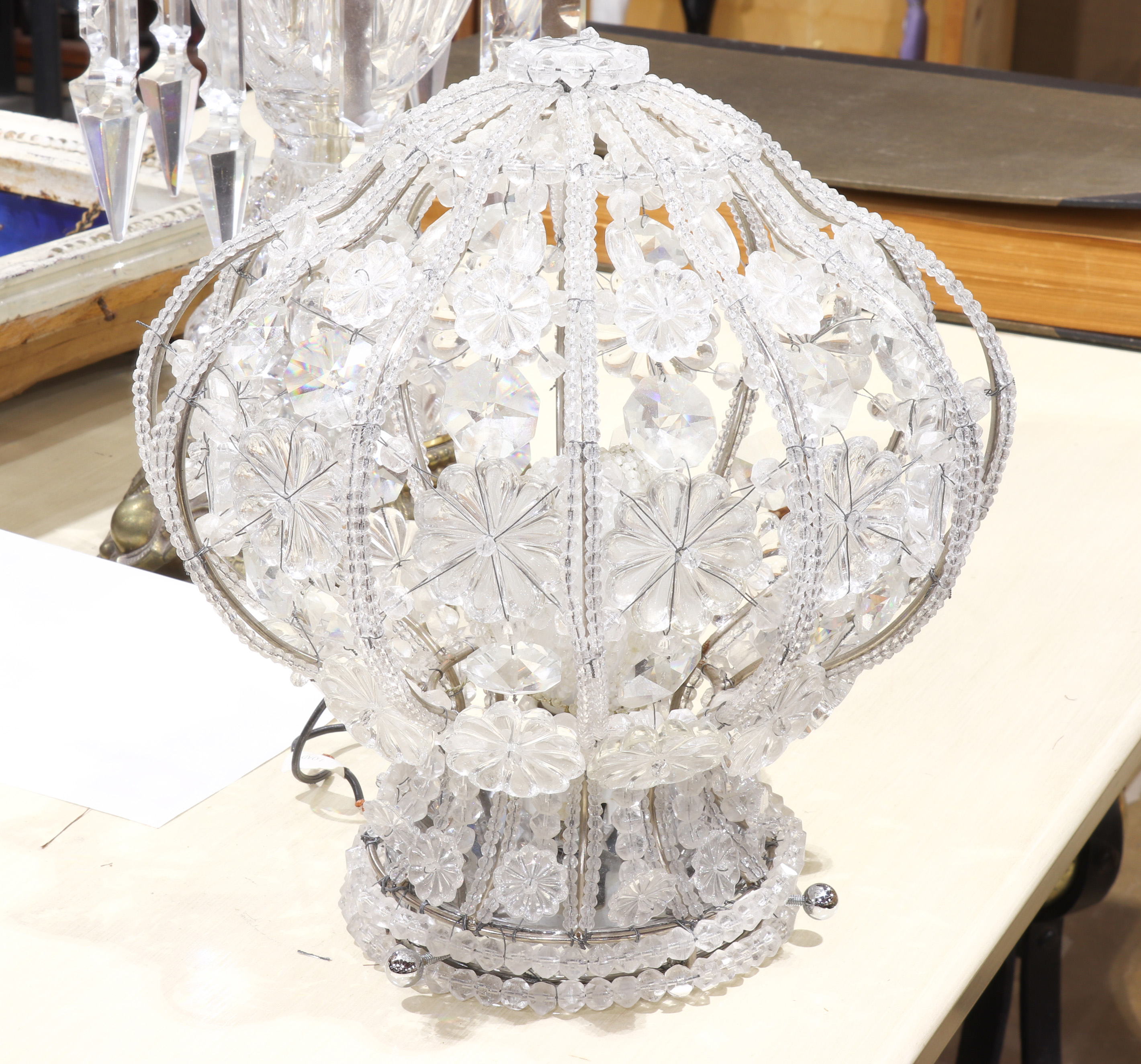 BEADED GLASS LIGHT FIXTURE Beaded 3a3fc5