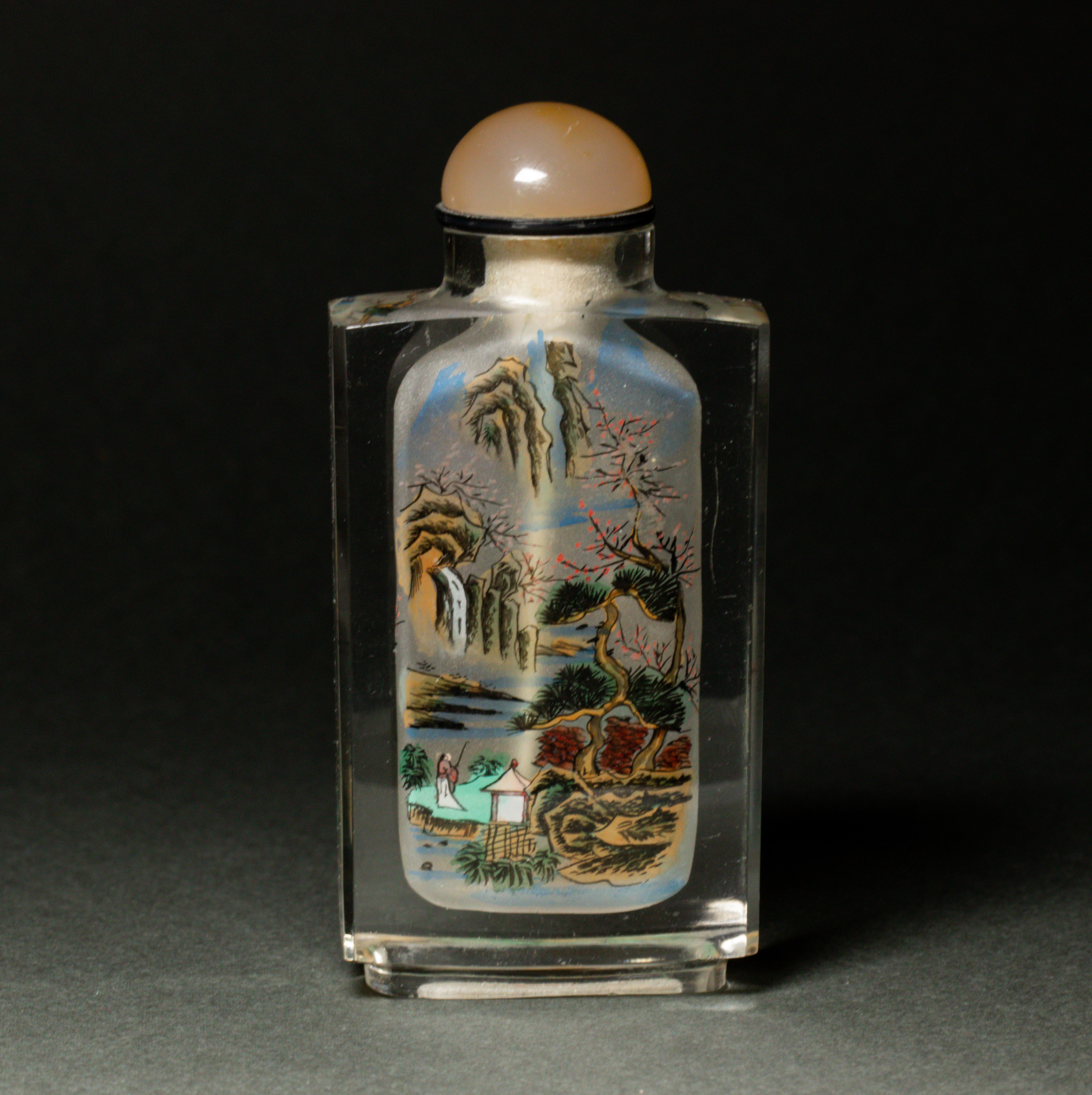 CHINESE INSIDE PAINTED GLASS SNUFF 3a4086