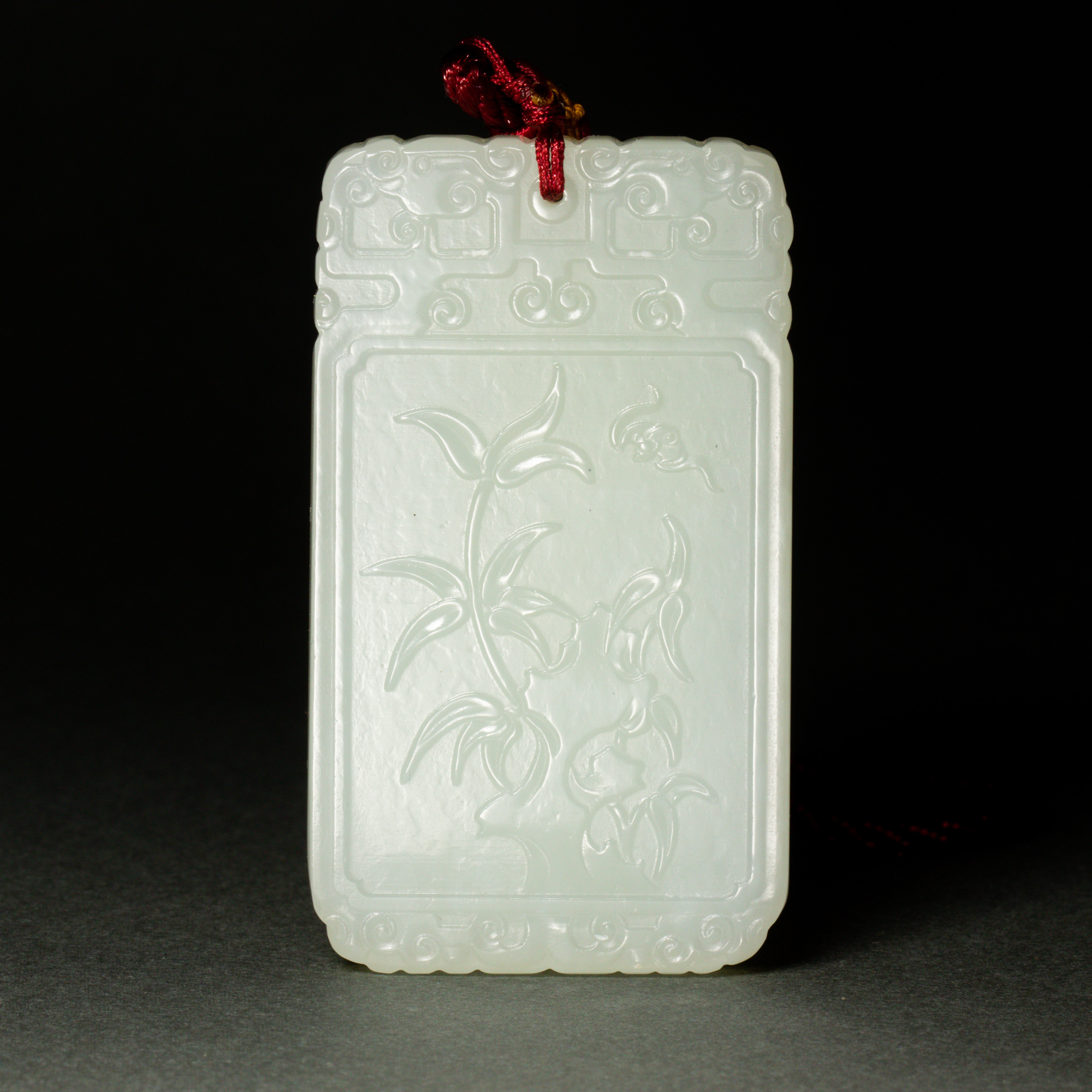 CHINESE WHITE JADE PLAQUE Chinese 3a4092