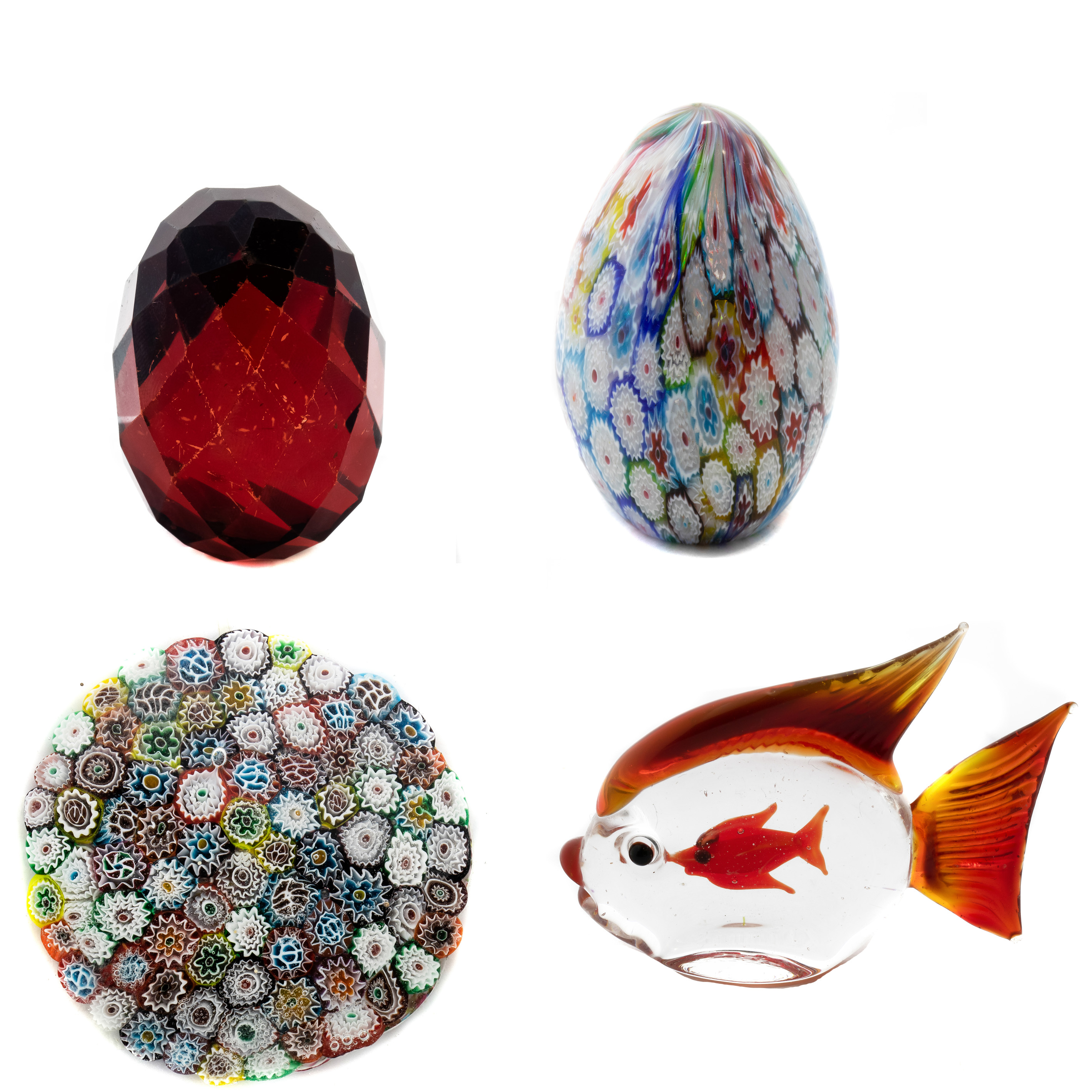 PAPERWEIGHT GROUP, (4) Paperweight