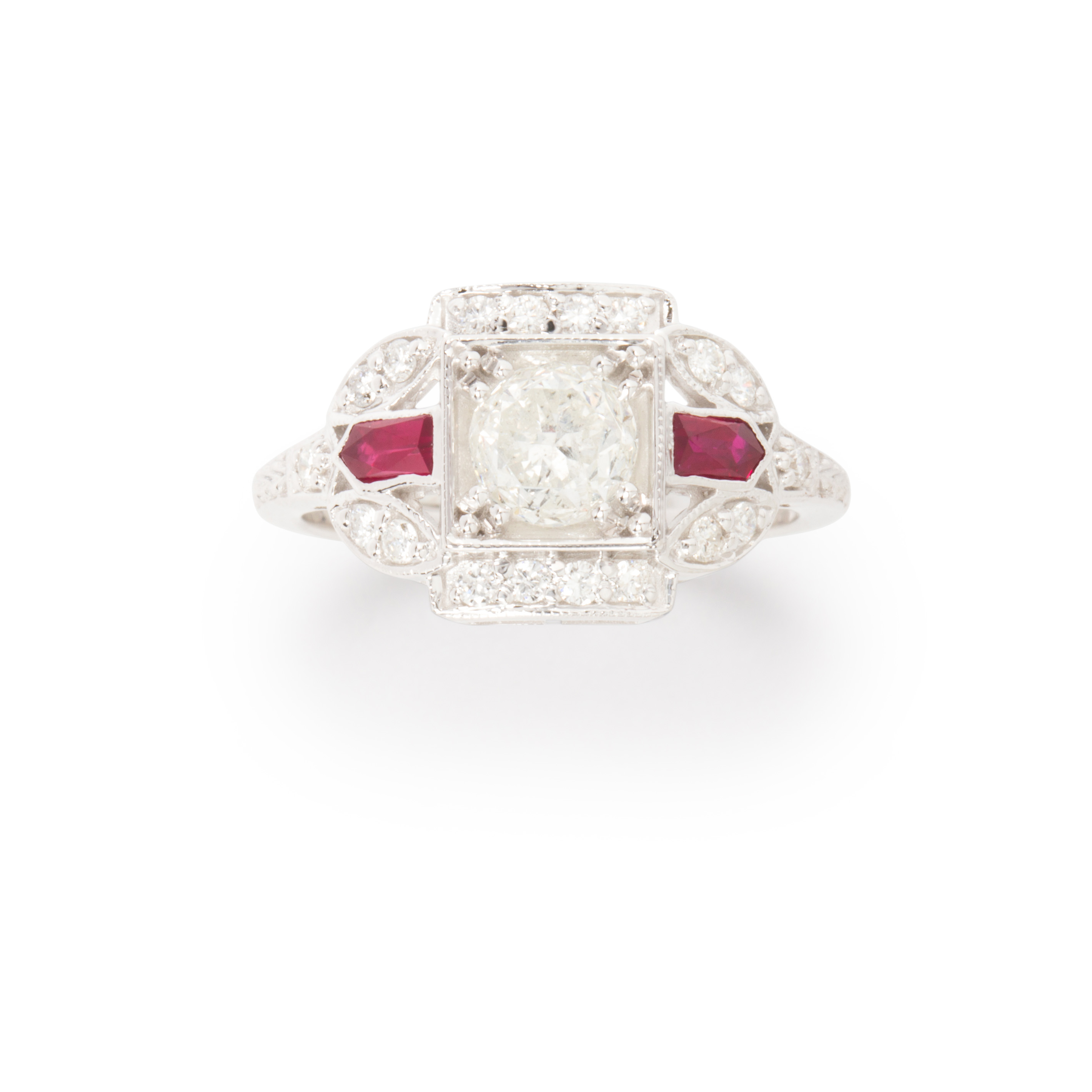 A DIAMOND RUBY AND EIGHTEEN KARAT 3a4197