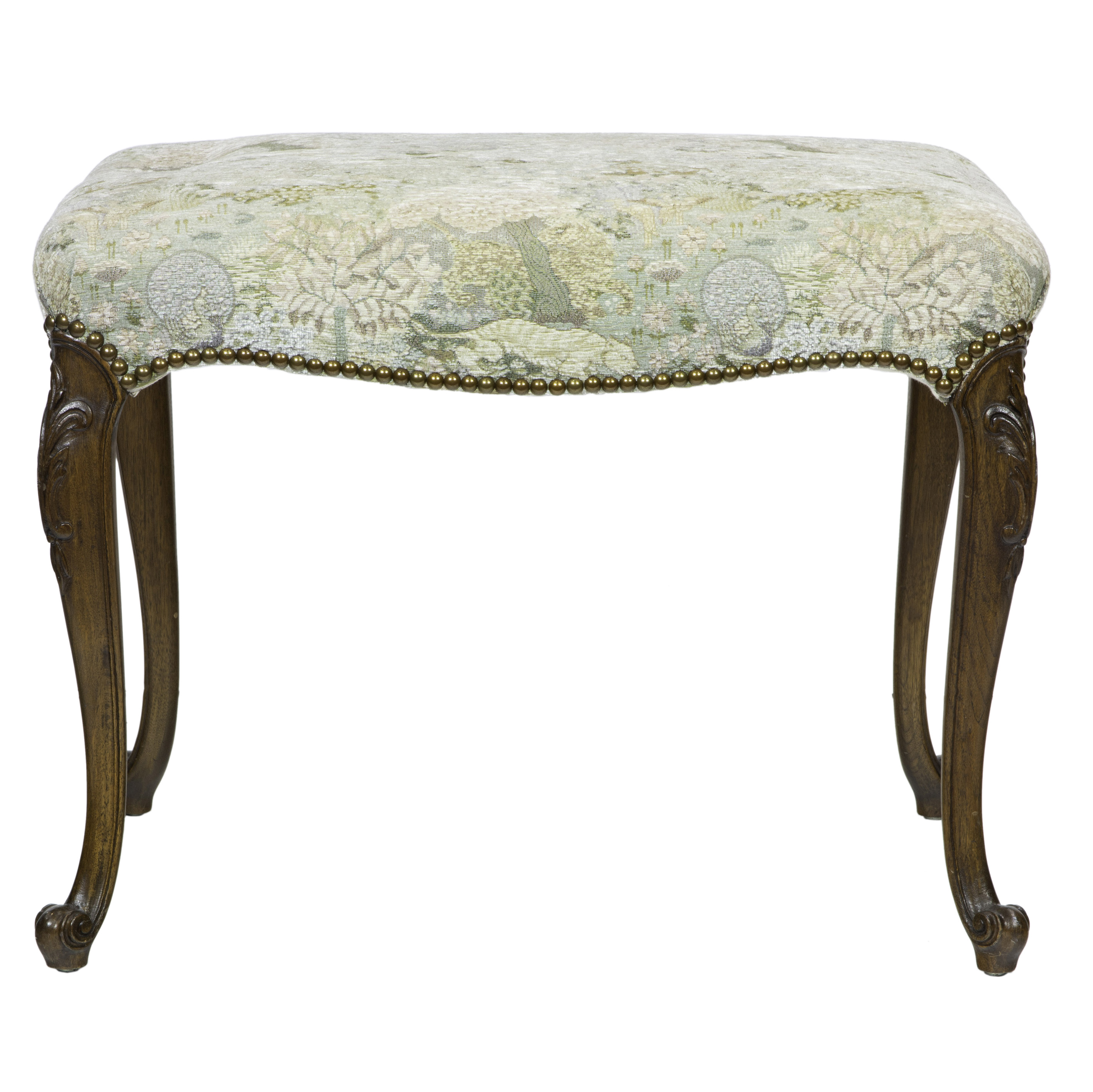 FRENCH UPHOLSTERED OTTOMAN French 3a4271
