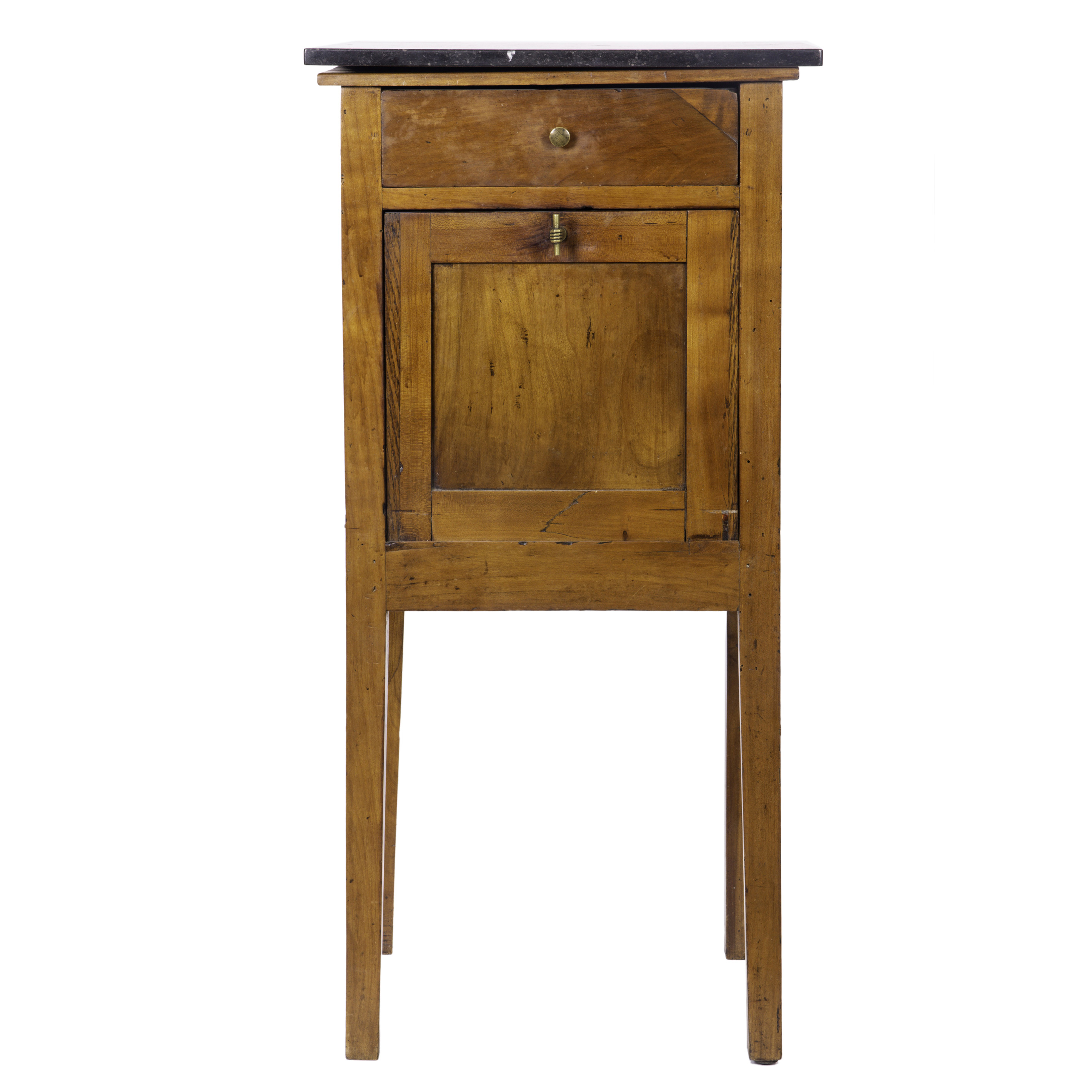 EDWARDIAN MARBLE TOP BEDSIDE TABLE 3a429a