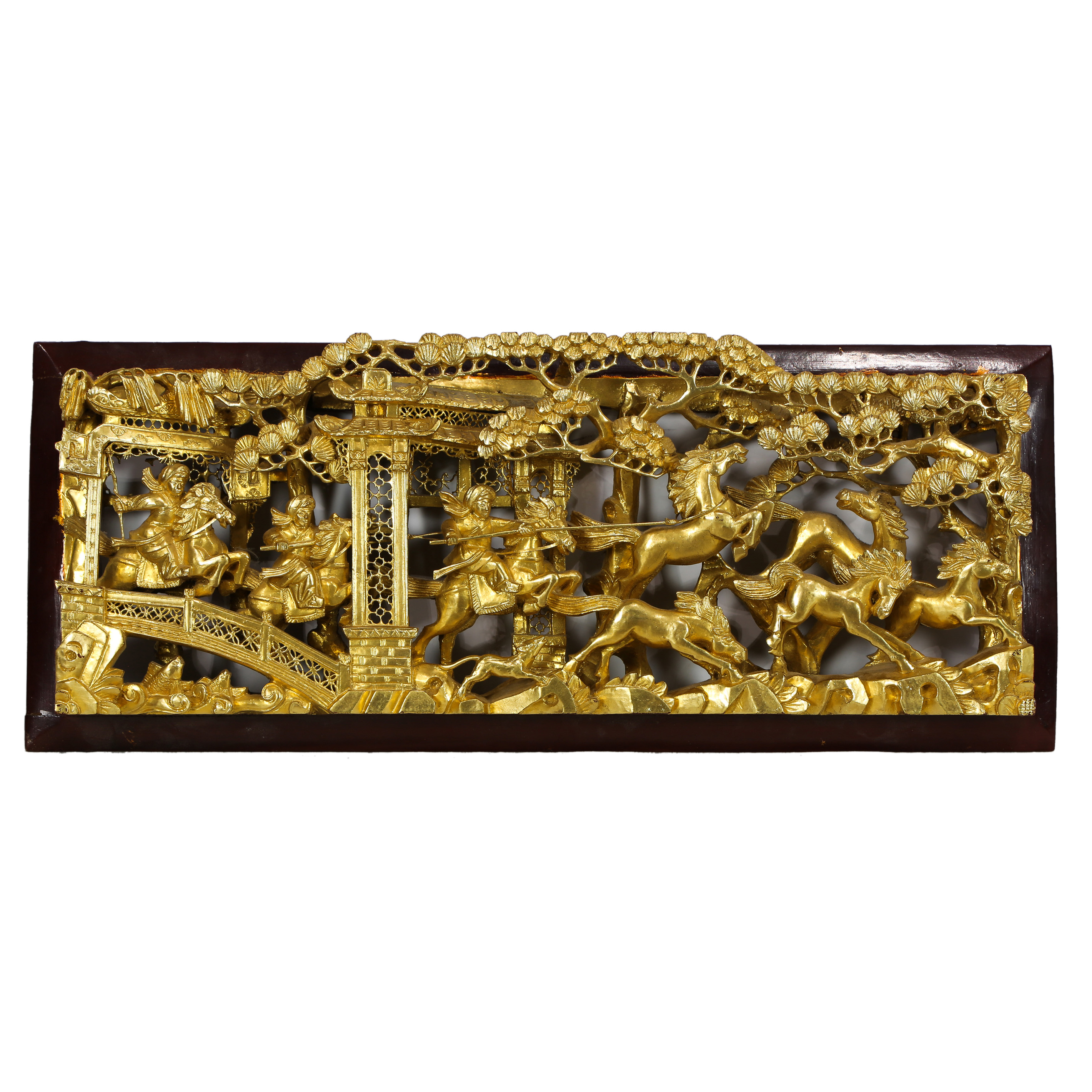 CHINESE GILT-LACQUERED PANEL Chinese