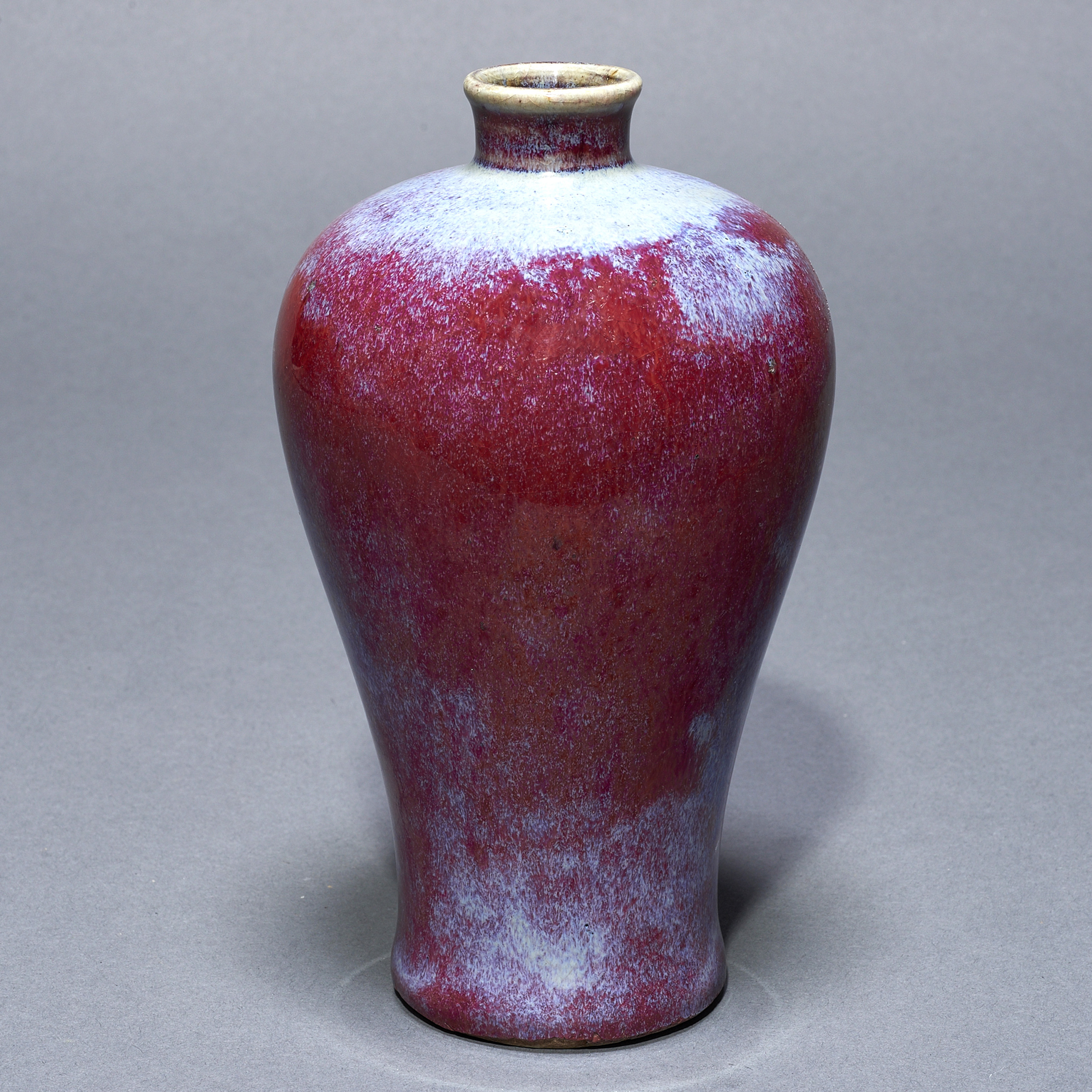 CHINESE FLAMBE GLAZED MEIPING VASE 3a4314