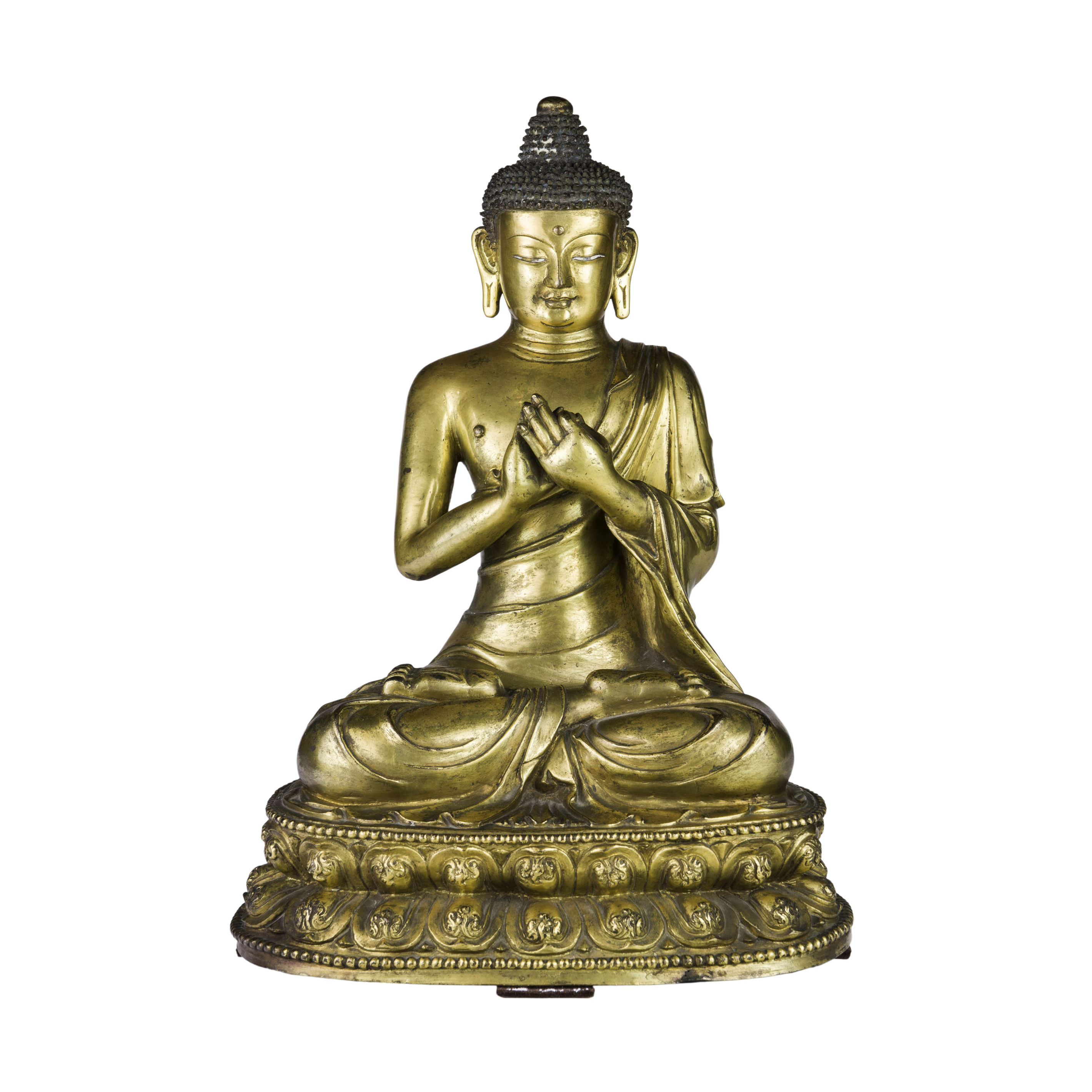 CHINESE GILT BRONZE FIGURE OF BUDDHA  3a433a