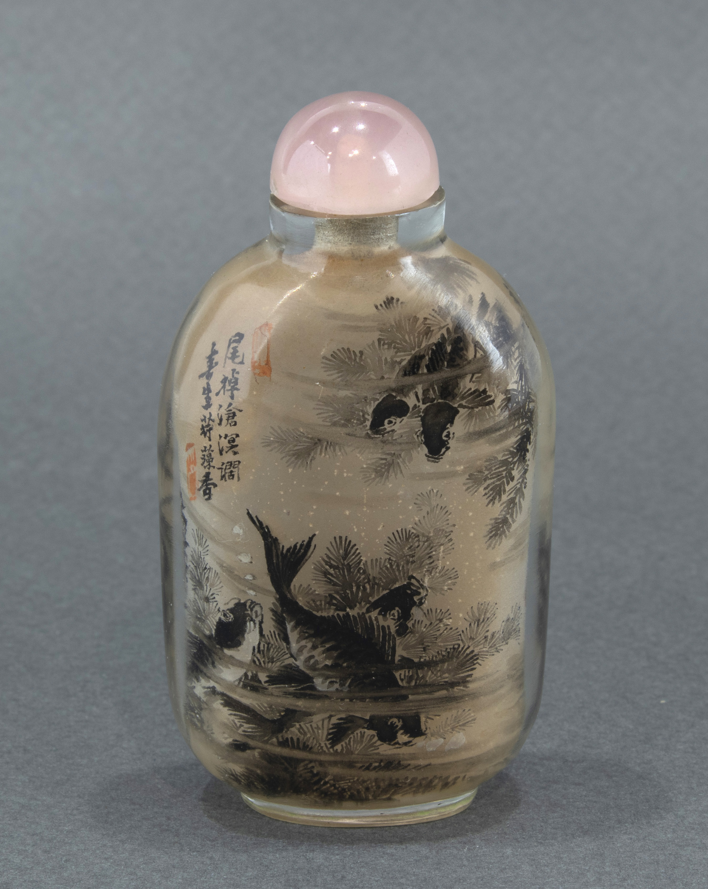 CHINESE INSIDE PAINTED GLASS SNUFF 3a433d