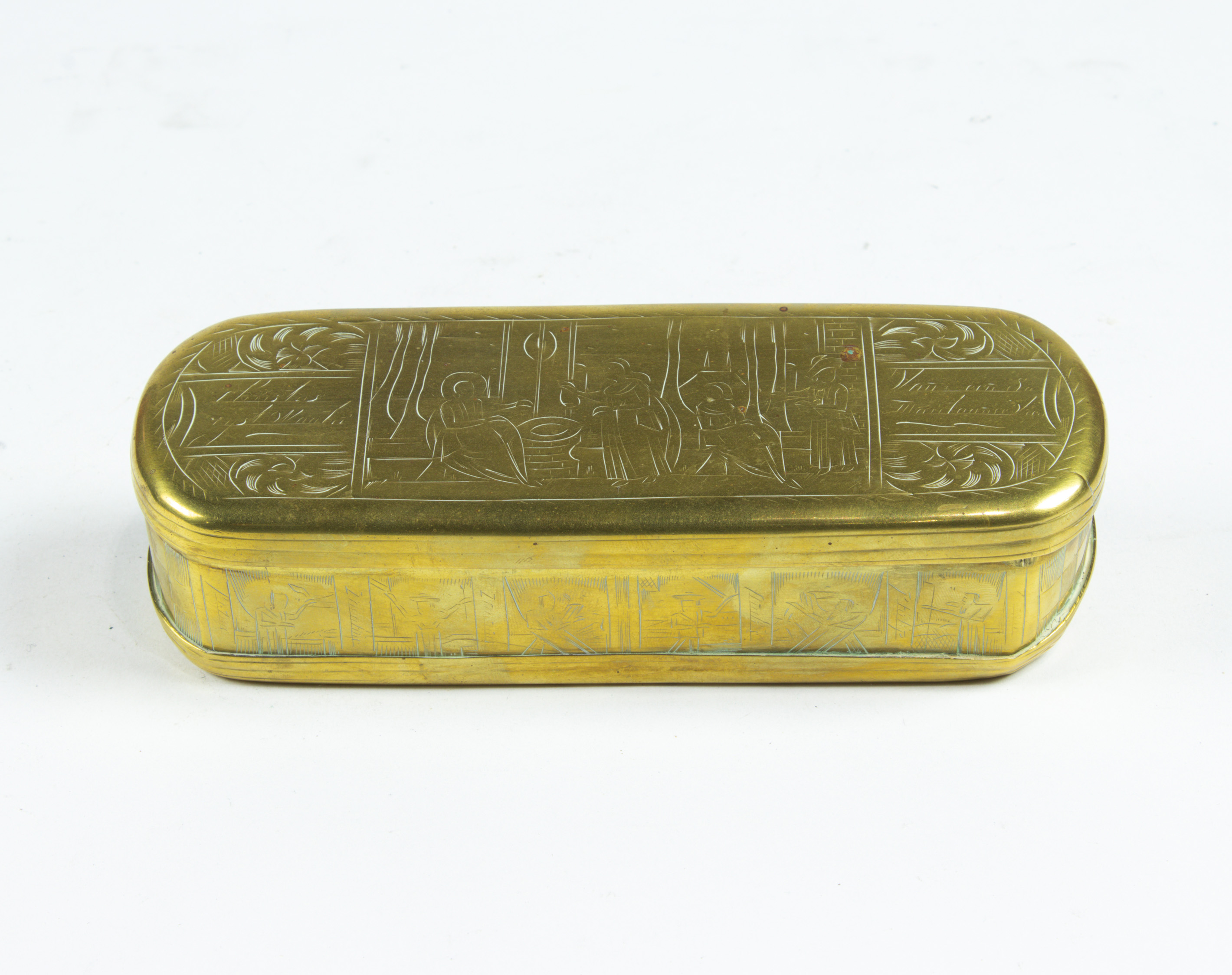 DUTCH BRASS TOBACCO BOX Dutch brass 3a43a7