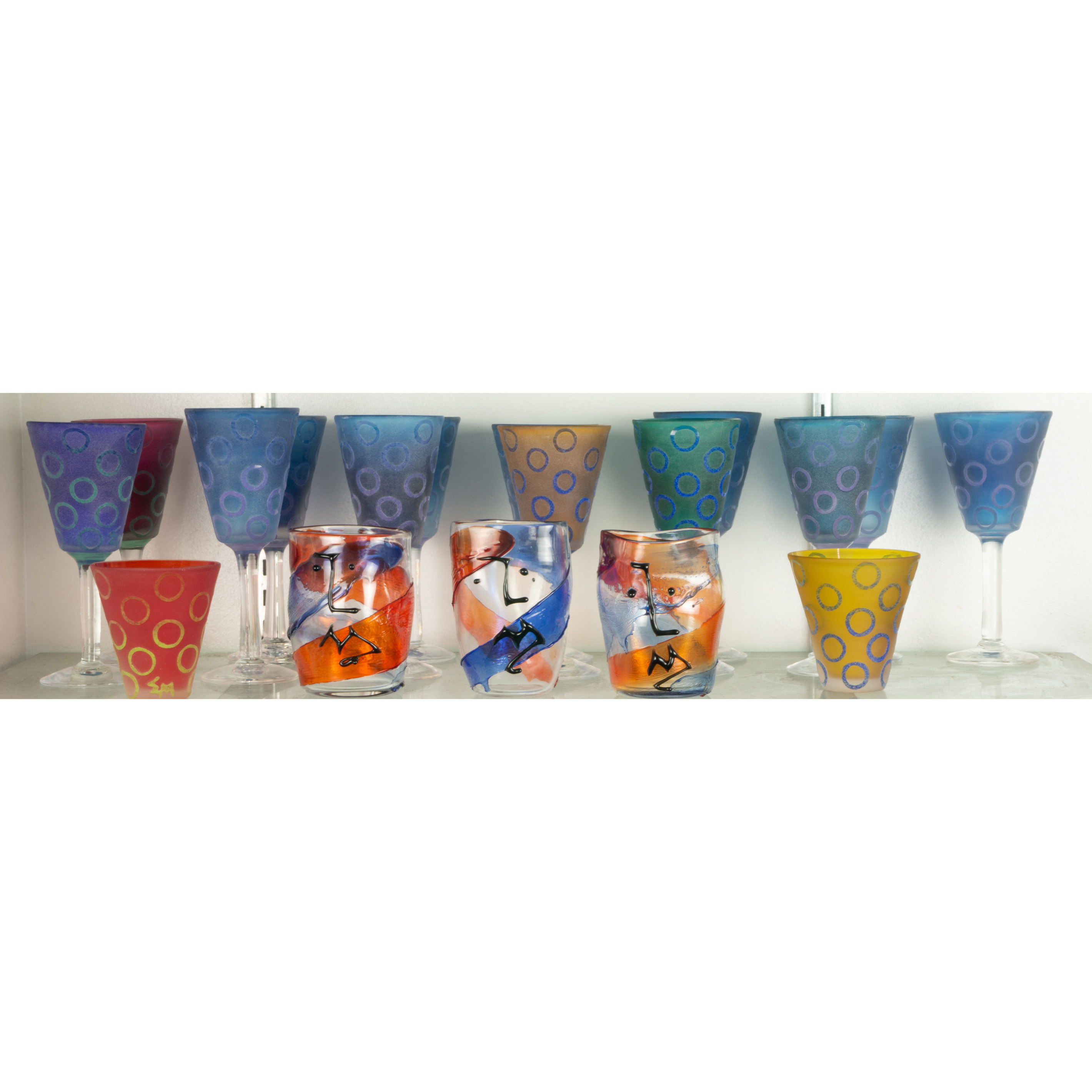  LOT OF 18 ART GLASS GROUP lot 3a43b6