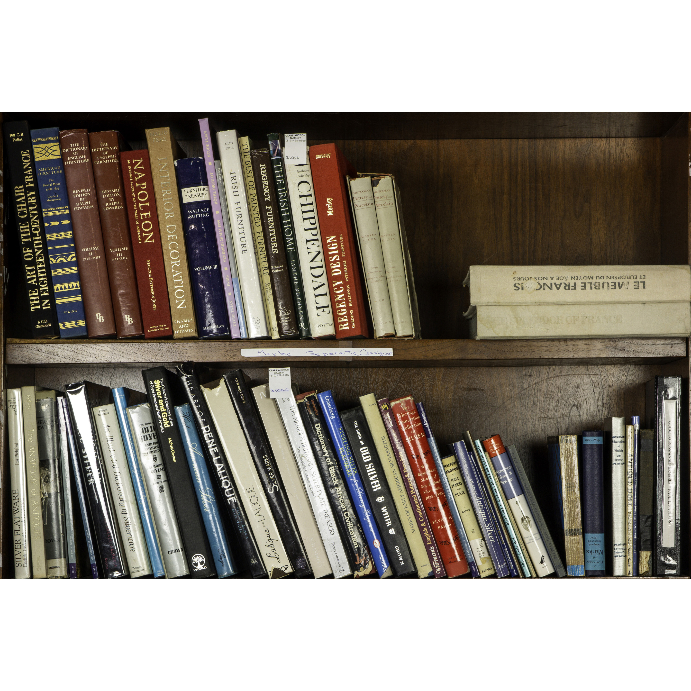 TWO SHELVES OF ASSOCIATED COFFEE