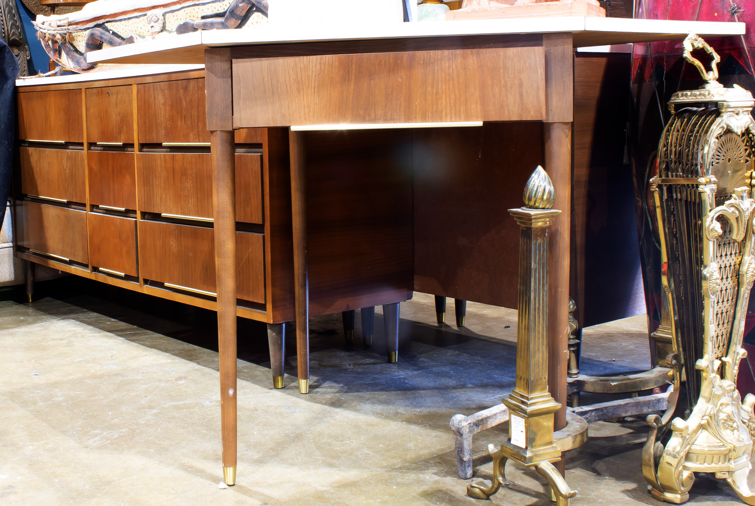 (LOT OF 4) FORMICA AND TEAK CHEST