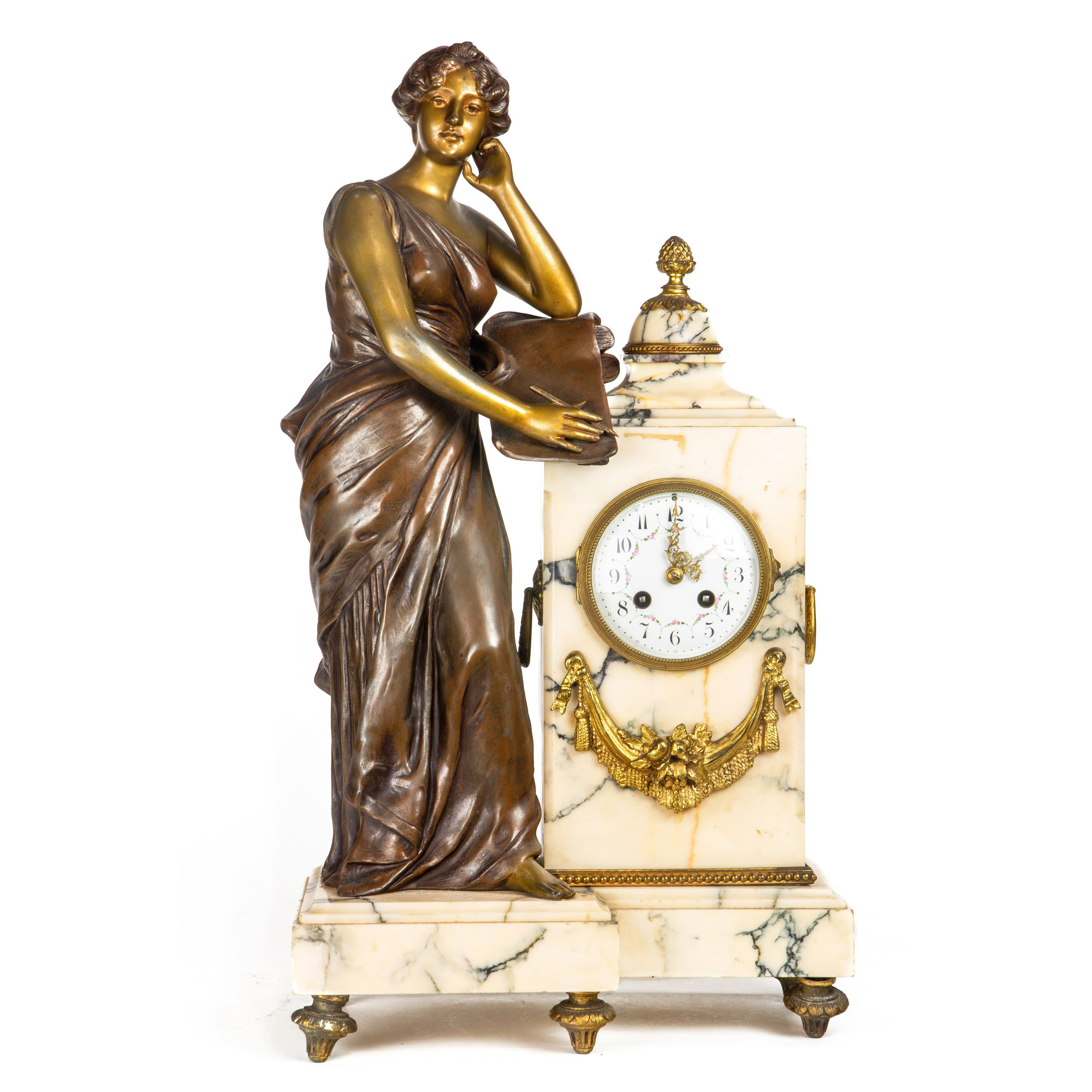 FRENCH RENAISSANCE STYLE MANTEL CLOCK