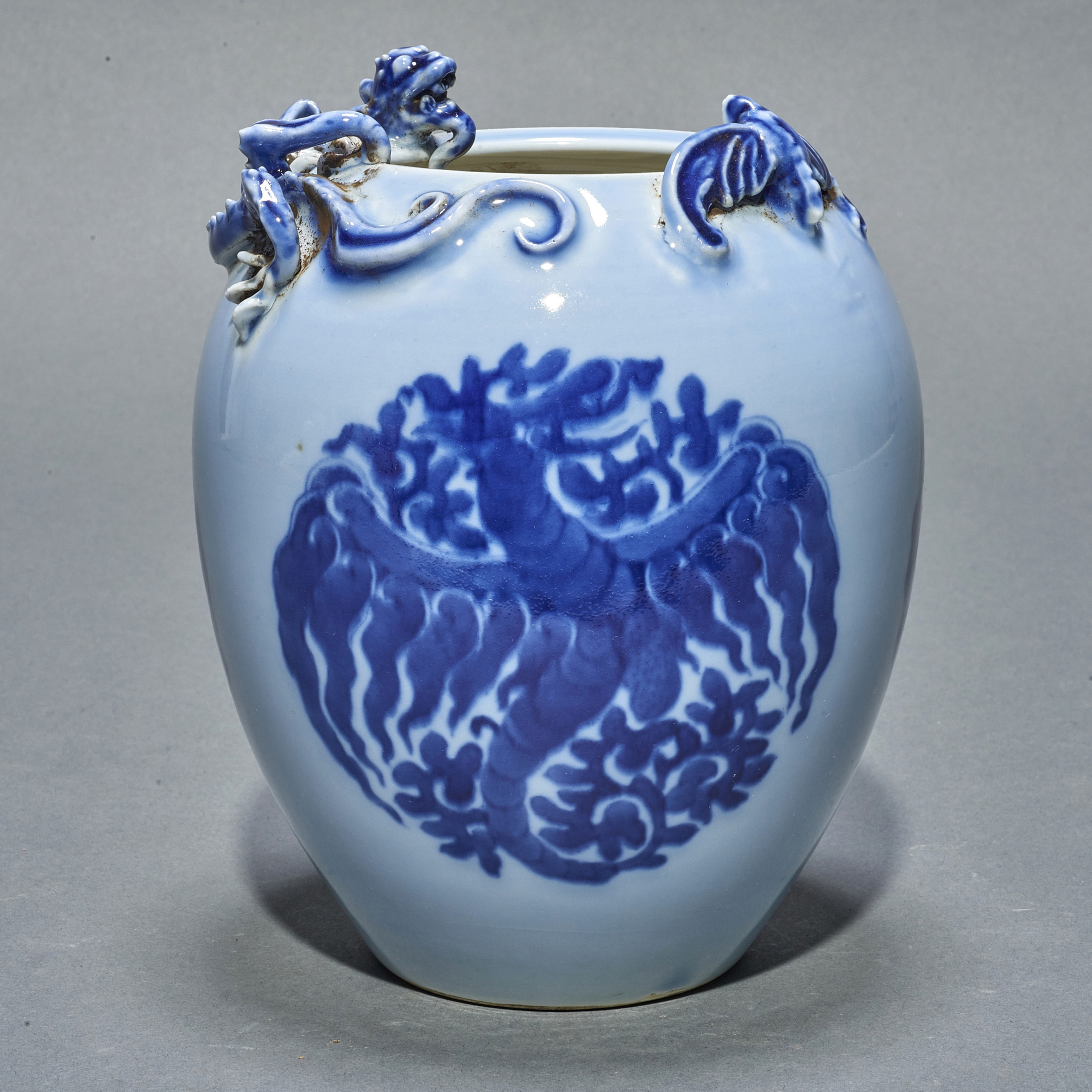 CHINESE UNDERGLAZE BLUE JAR Chinese