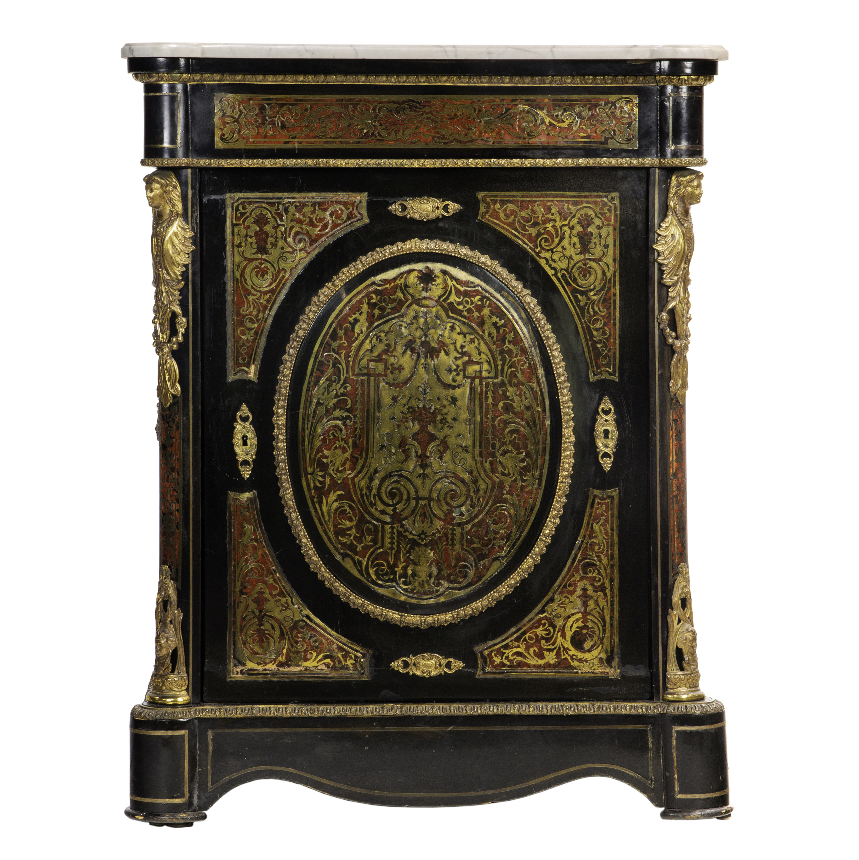 A NAPOLEON III BOULLE STYLE CABINET