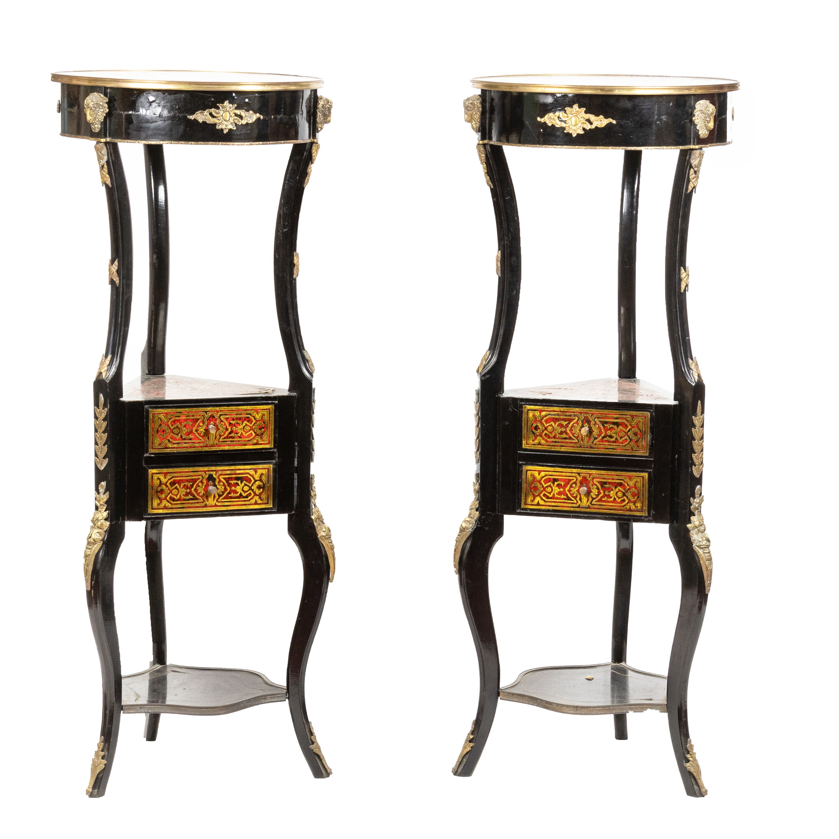 PAIR OF FRENCH NAPOLEON III BOULLE